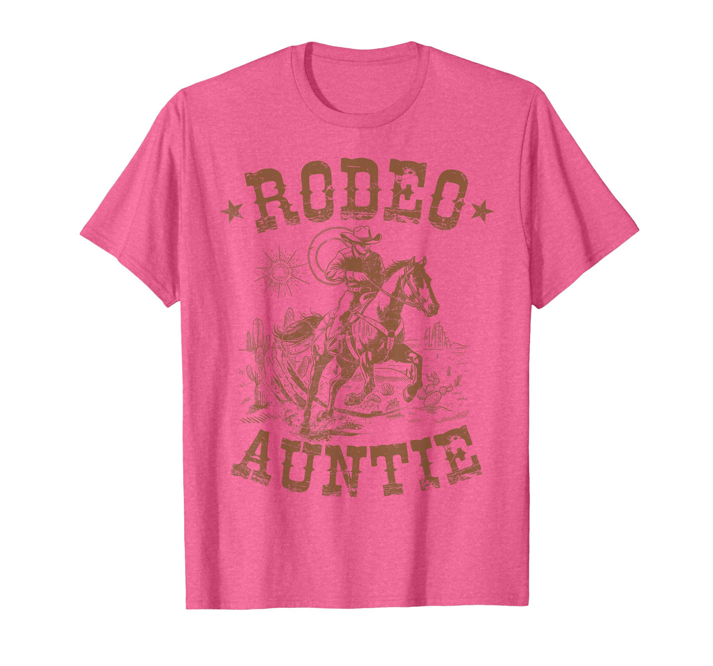 Rodeo Auntie Western Cowboy Family Matching Mother's Day T-Shirt