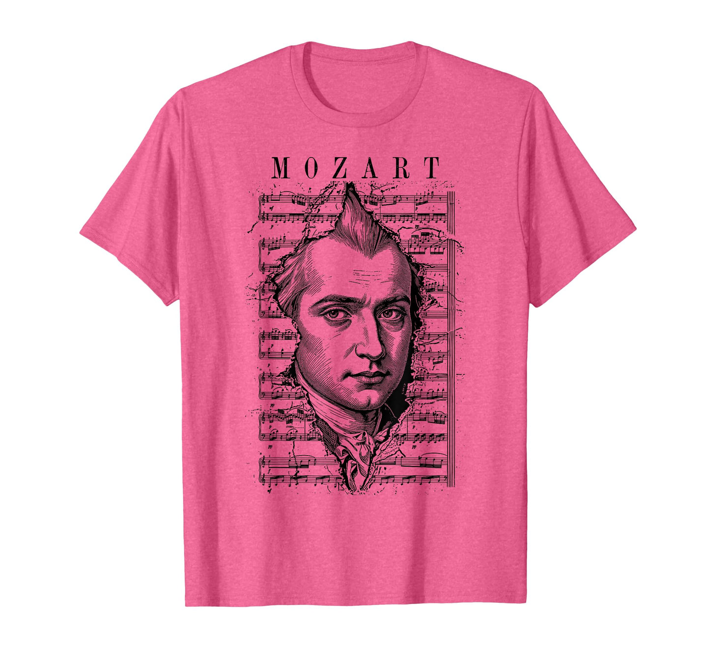 Wolfgang Amadeus Mozart Classical Sheet Music Notes Vintage T-Shirt