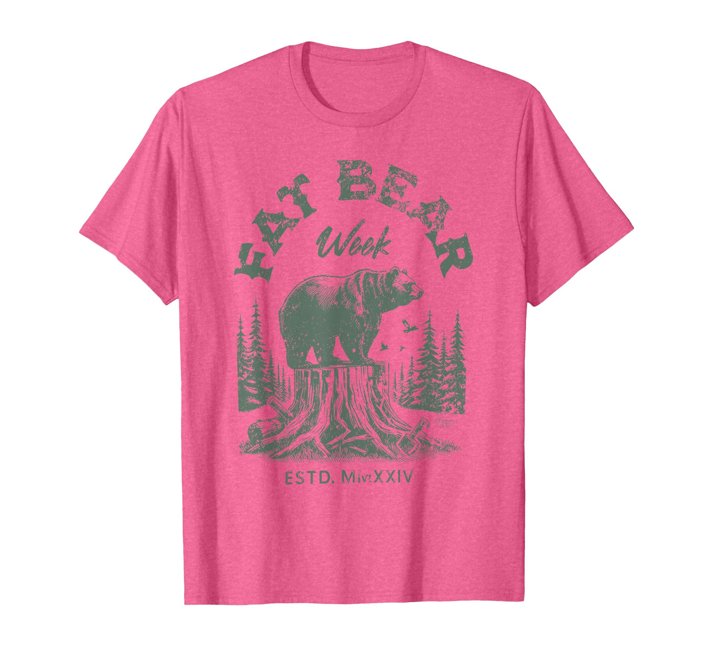 Fat Bear Week Vintage Retro Grizzly Bear Lovers T-Shirt