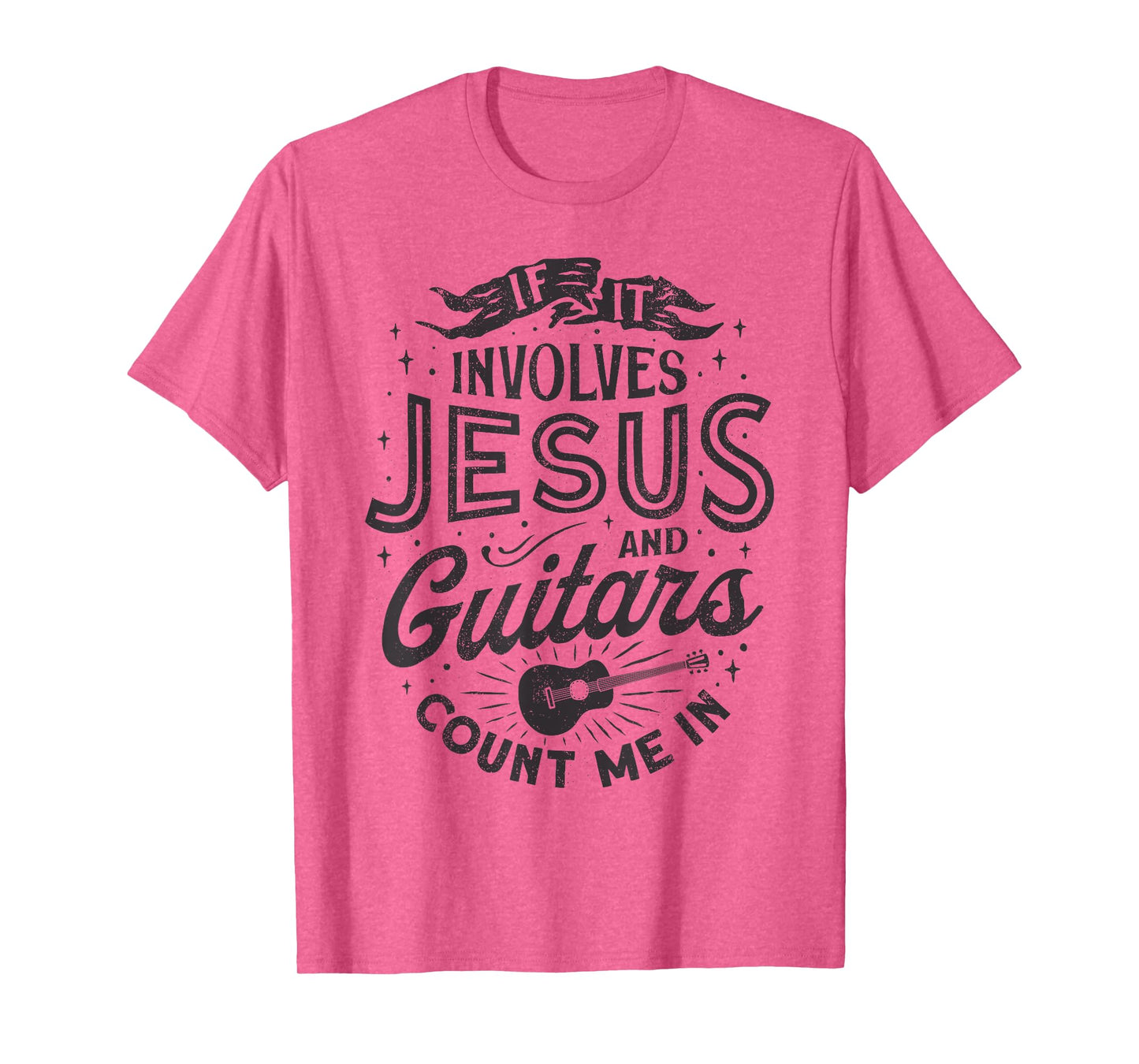 If It Involves Jesus And Guitars Guitarist Christian Music T-Shirt