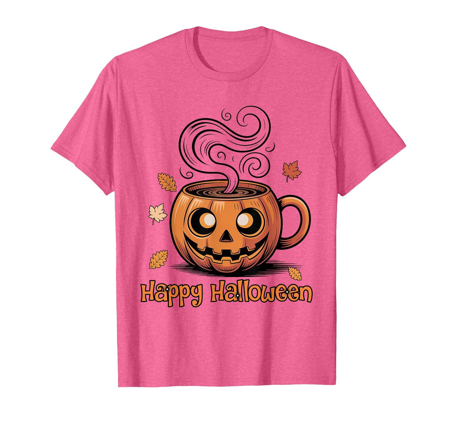 Cute Halloween Pumpkin Coffee Mug Latte Scary Face T-Shirt