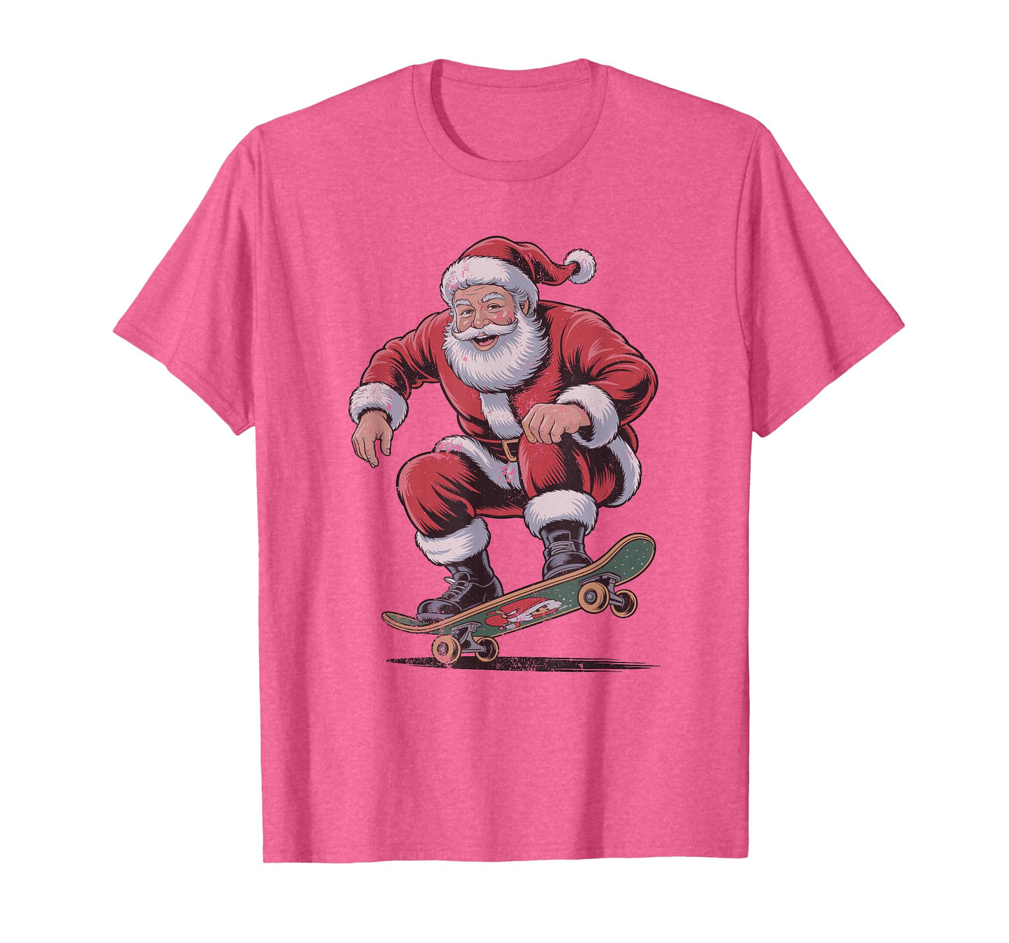 Santa Skateboarding Christmas Holiday Retro Vintage 90s T-Shirt