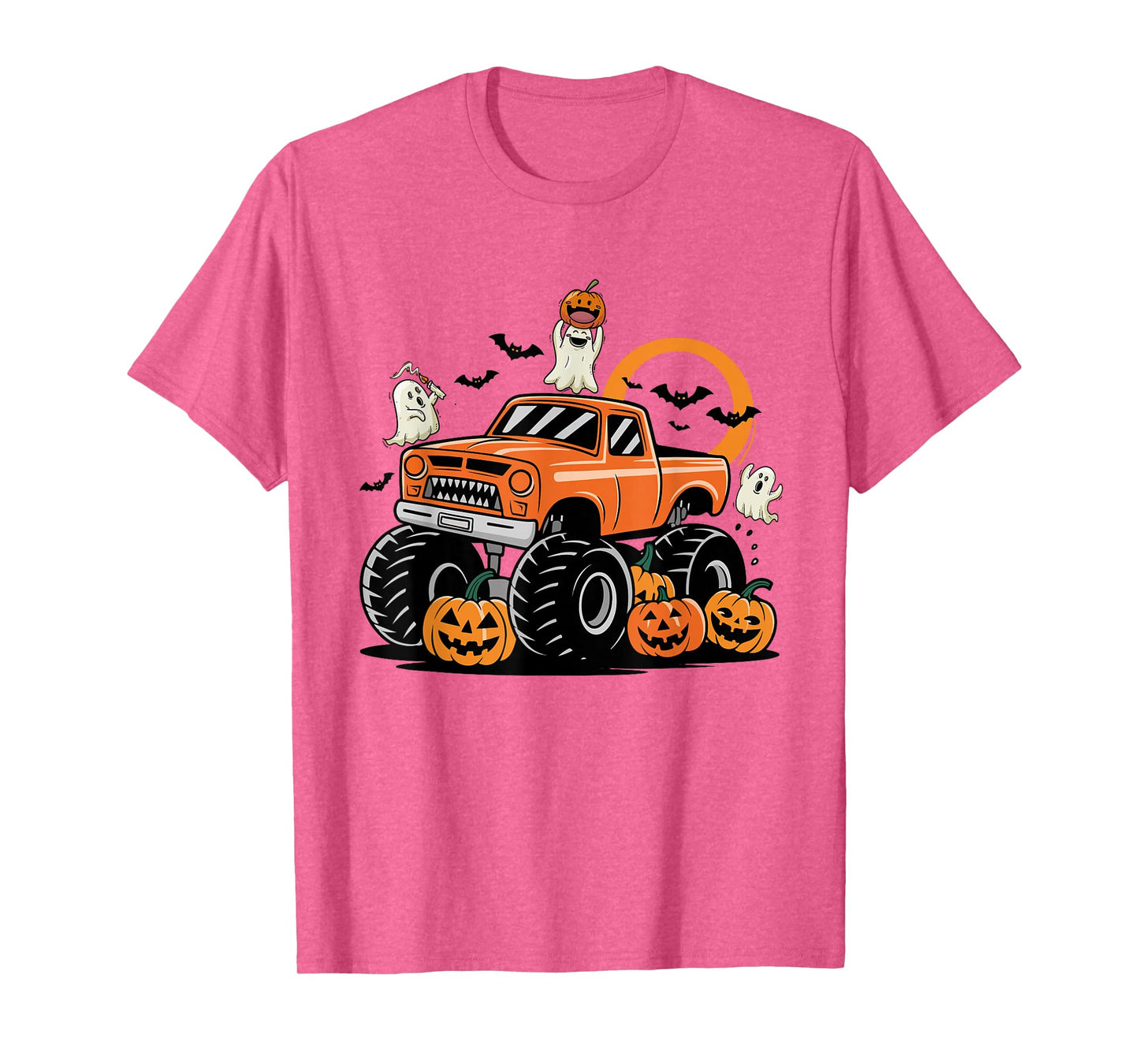 Toddler Monster Truck Ghost Pumpkin Halloween Costume T-Shirt