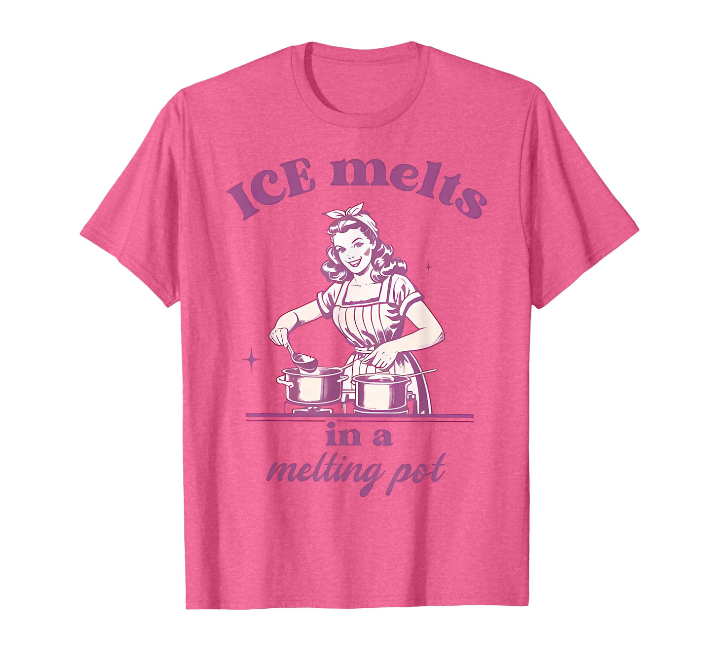 ICE melts in a melting pot Vintage Retro Anti-ICE T-Shirt