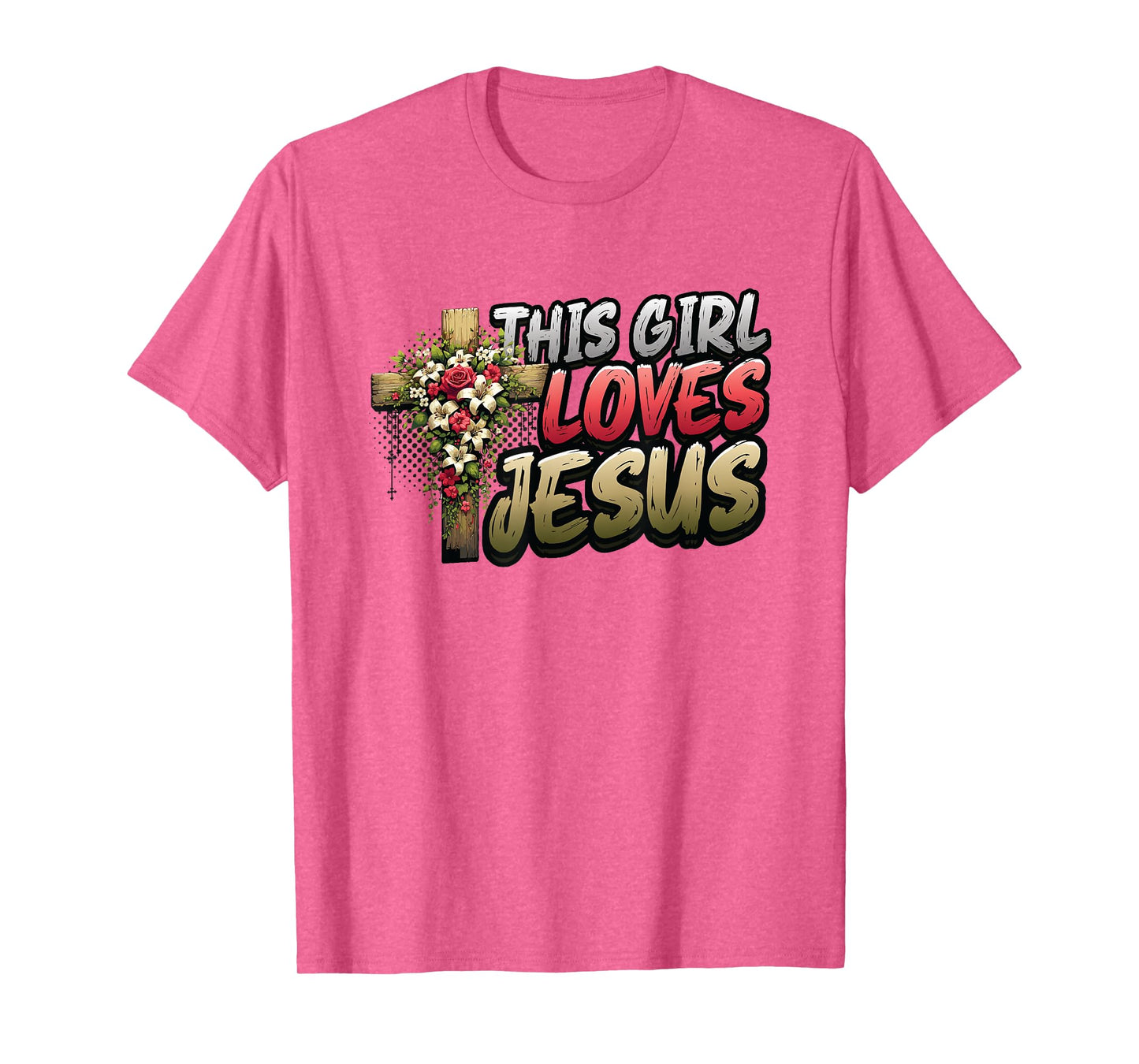 This Girl Loves Jesus Cute Christian Girl Jesus T-Shirt