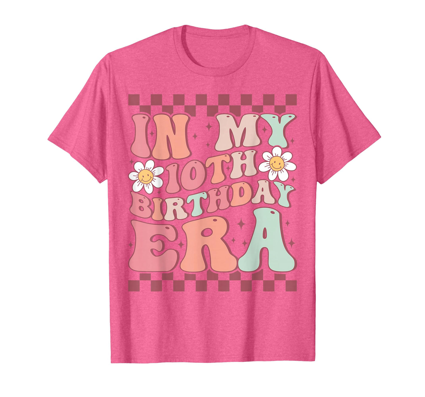 In My 10th Birthday Era Cute Groovy 10th Birthday Party T-Shirt
