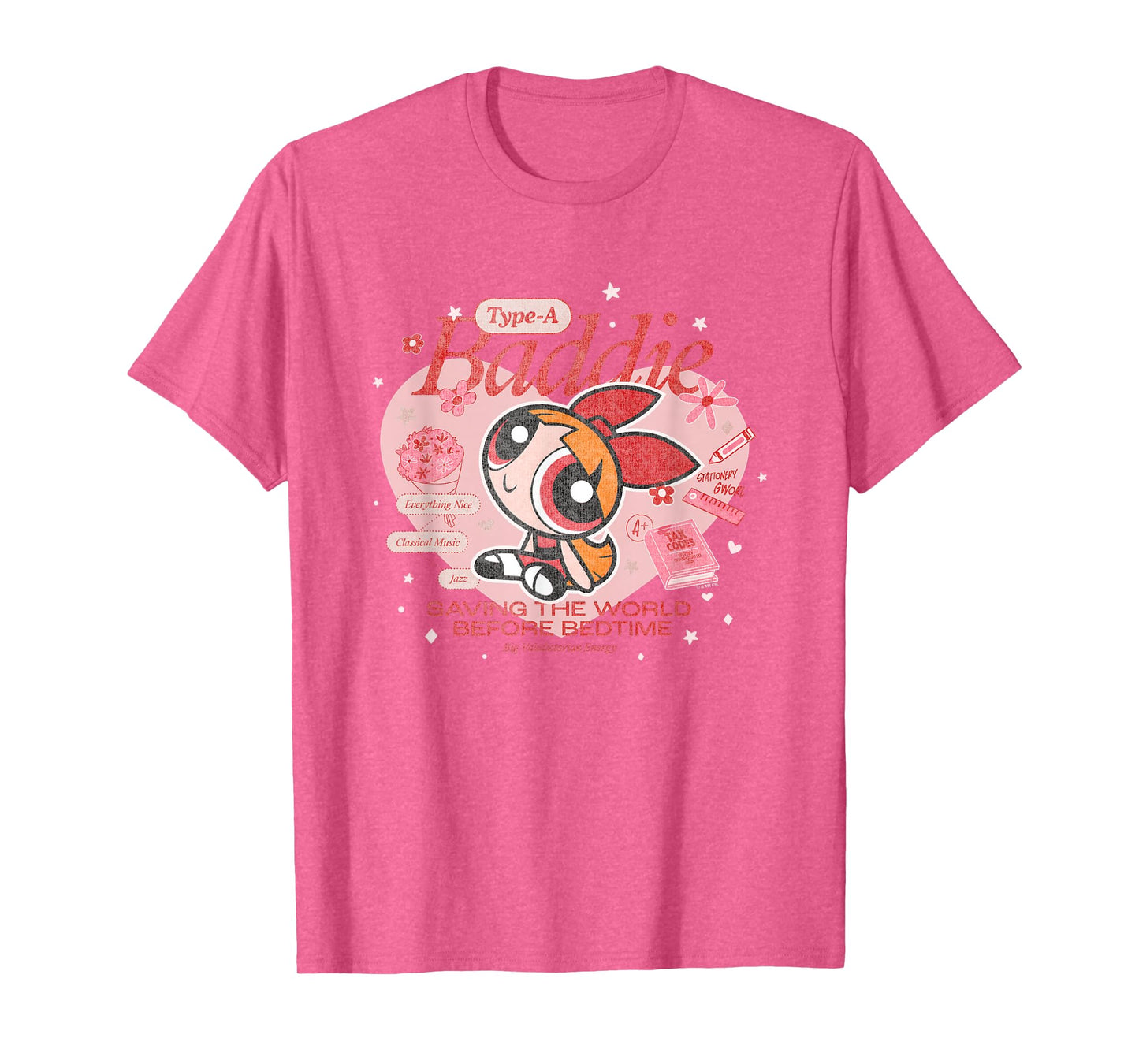 The Powerpuff Girls Blossom Type-A Baddie Distressed T-Shirt