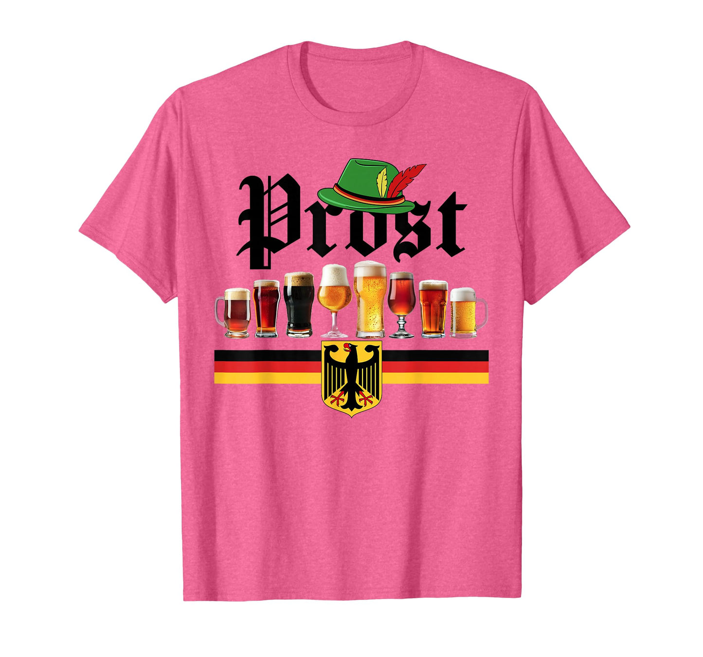 Oktoberfest Drinking Men Women Vintage German Flag Prost T-Shirt