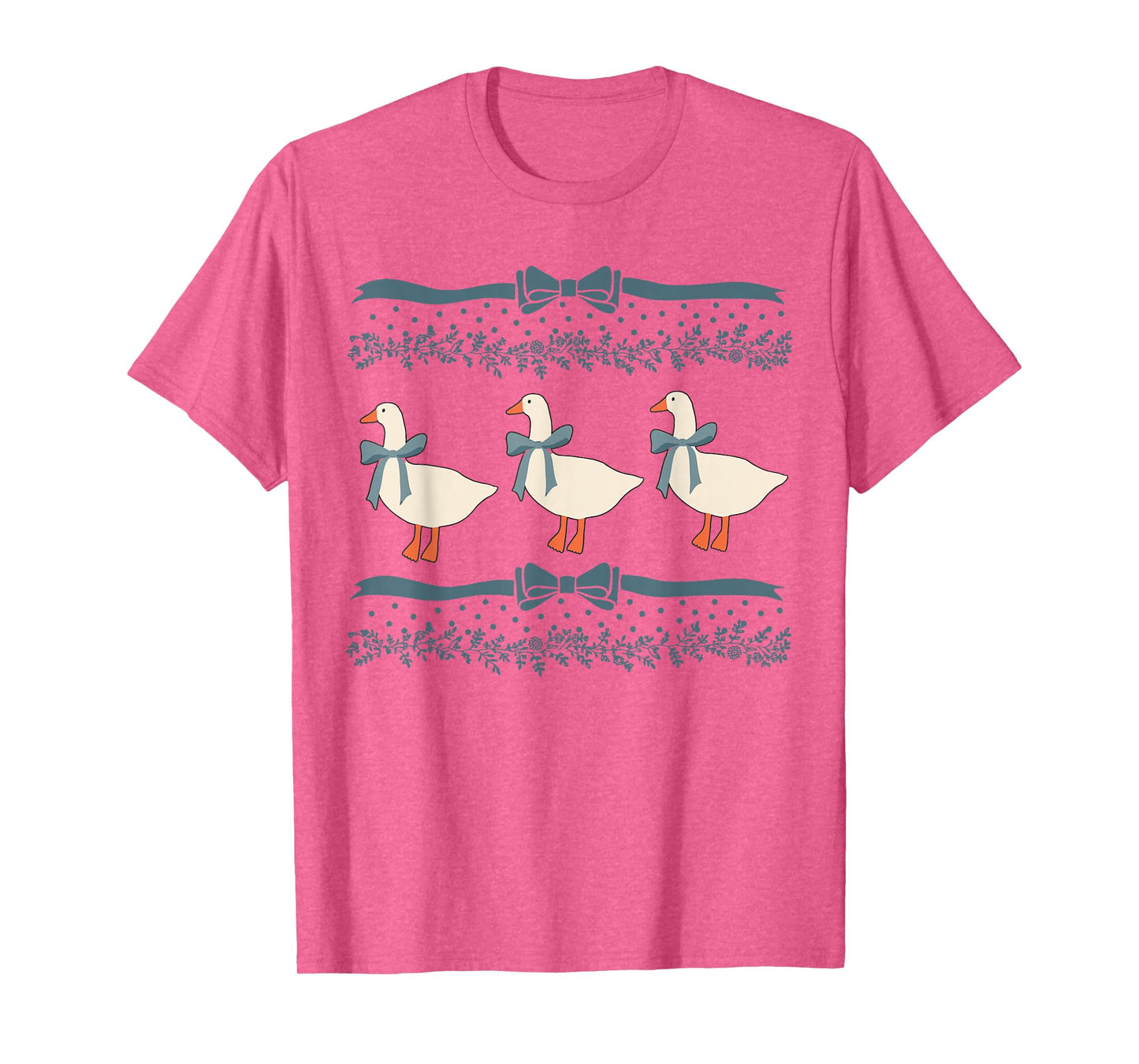 1980s Blue Ribbon Goose With Hearts T-Shirt