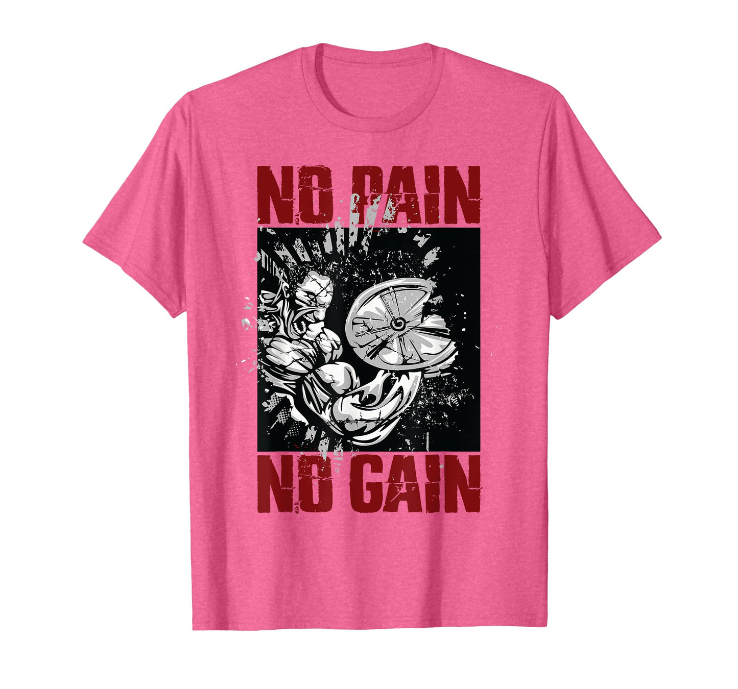 Bodybuilding Sayings and Gym Shirts for Men No Pain No Gain T-Shirt
