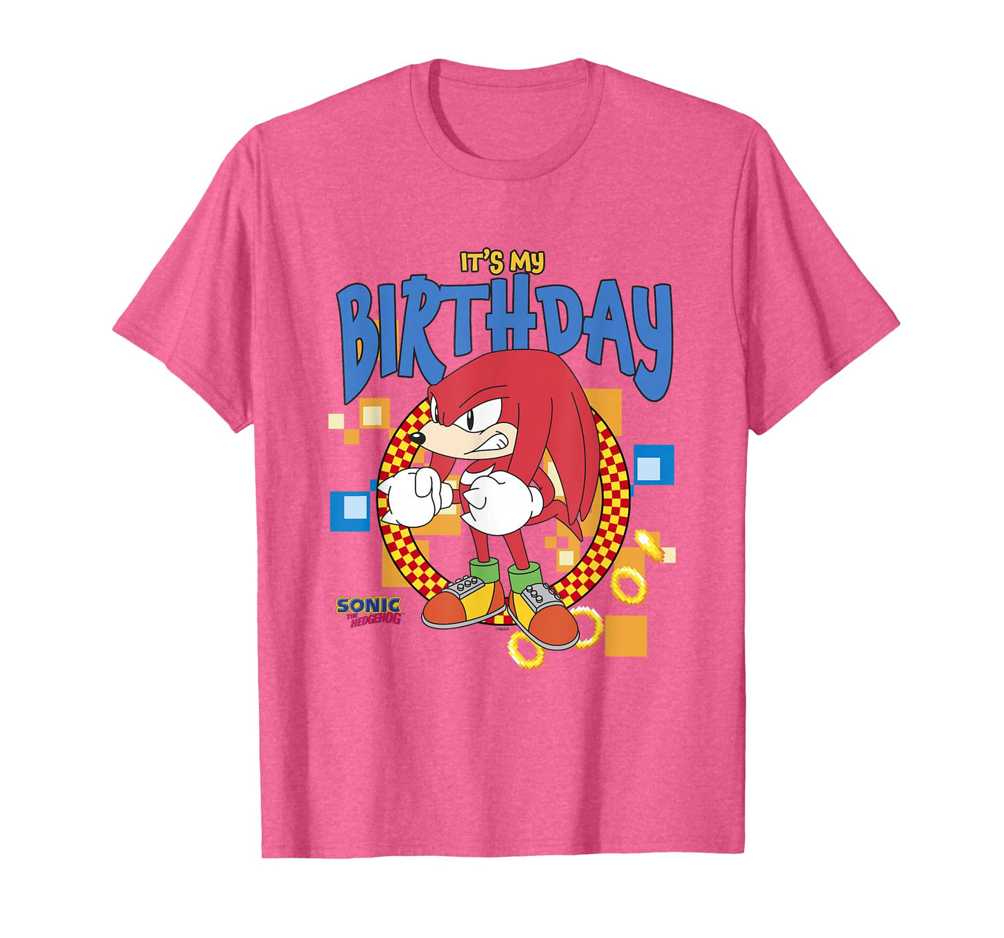 Sonic The Hedgehog Birthday It's My B-Day Knuckles T-Shirt