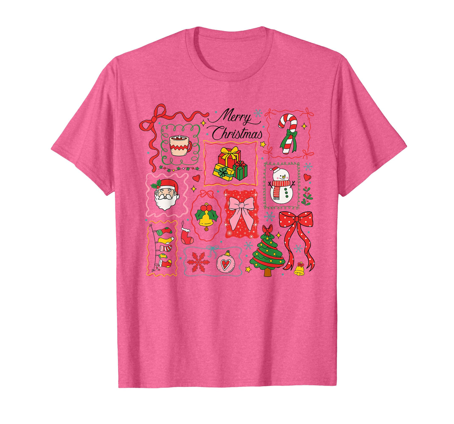 Merry Christmas Santa Claus Holiday Tis The Season Women Kid T-Shirt