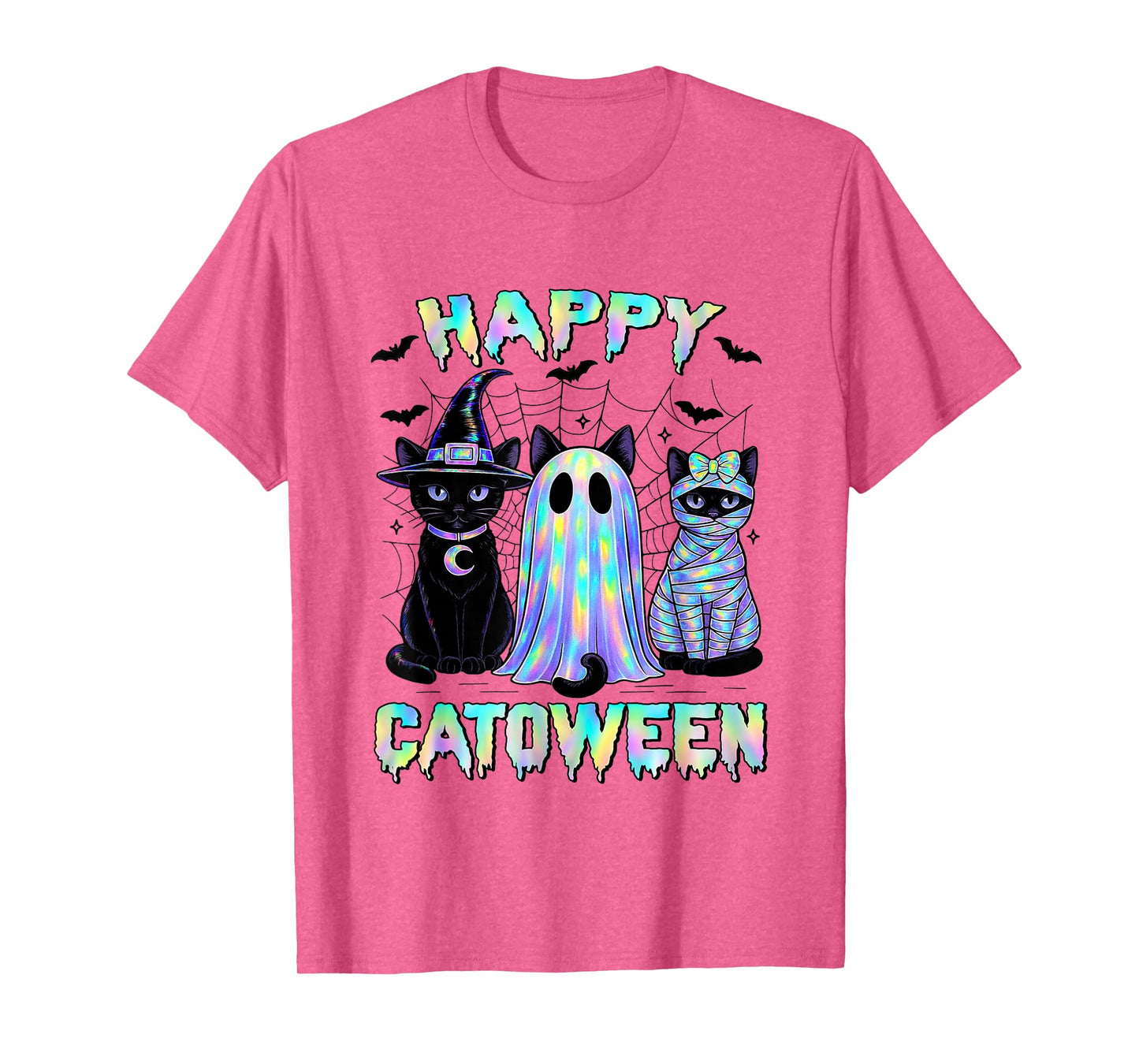 Happy Catoween Cats Halloween Spooky Holiday Cute Kitten Cat T-Shirt