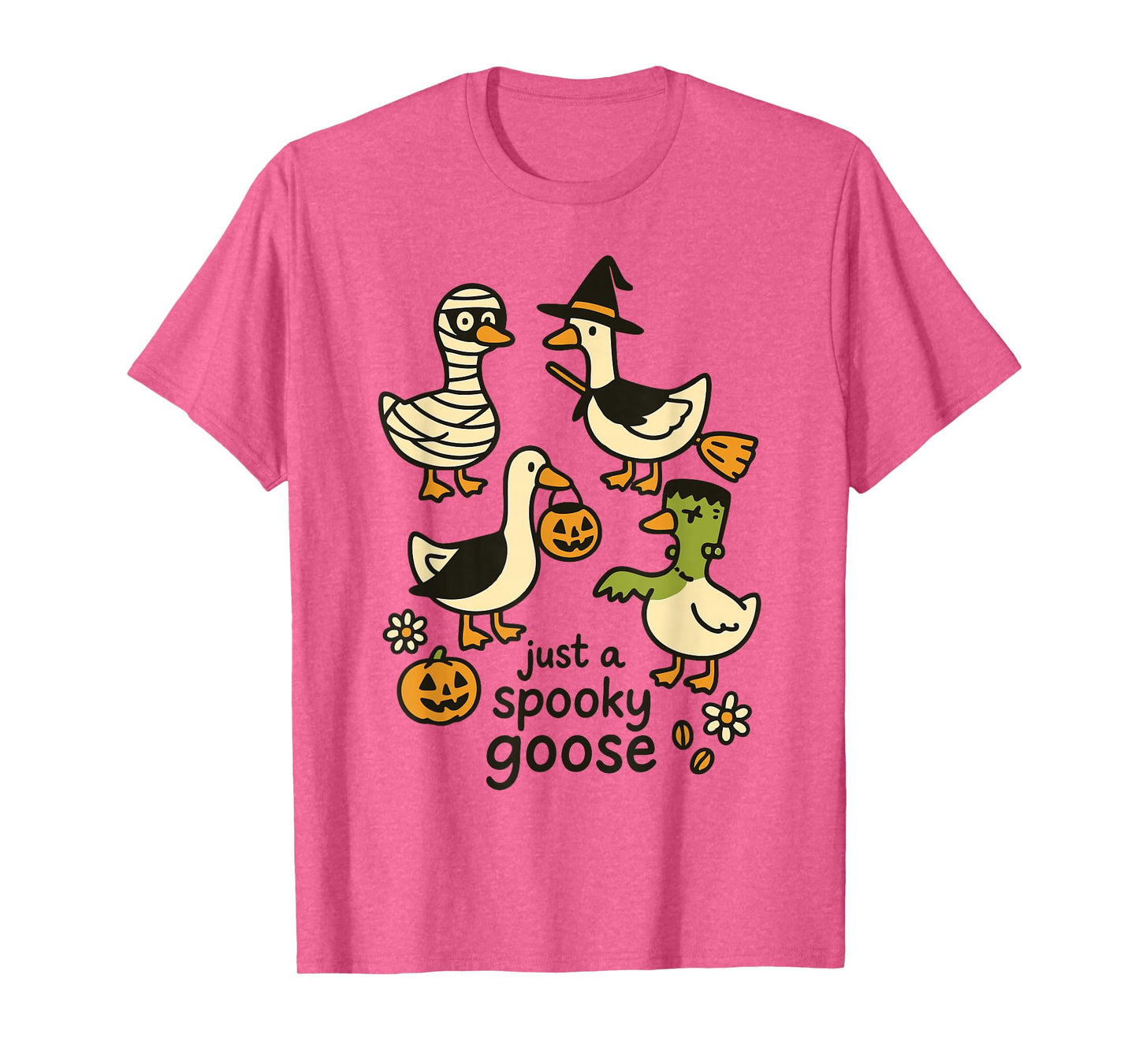 Just A Spooky Goose Funny Halloween Cartoon T-Shirt
