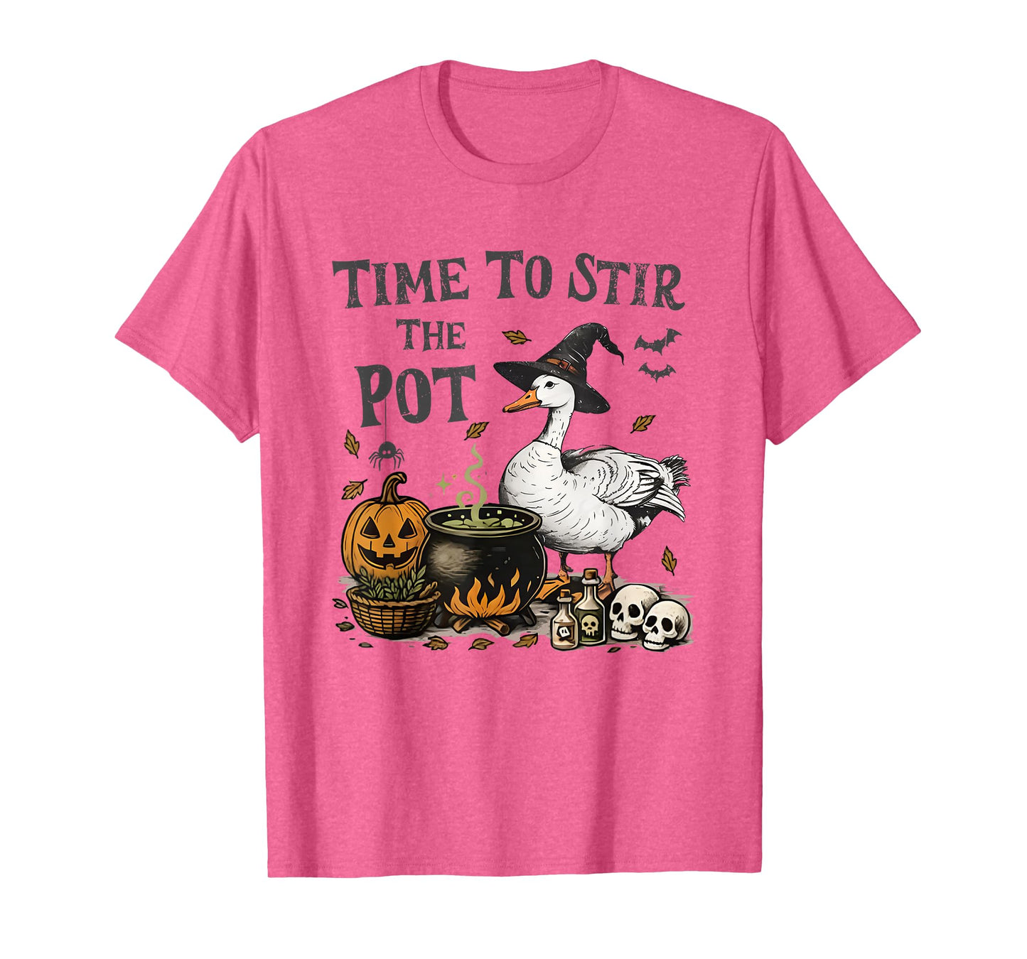 Time to Stir The Pot Funny Goose Witch Halloween Costume T-Shirt