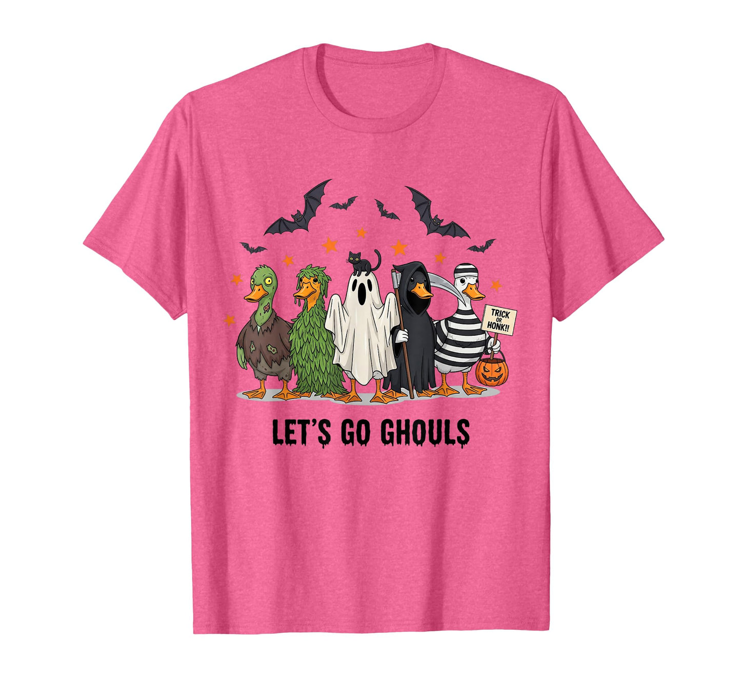 Funny Duck Halloween Let’s Go Ghouls Trick Or Honk Tee T-Shirt