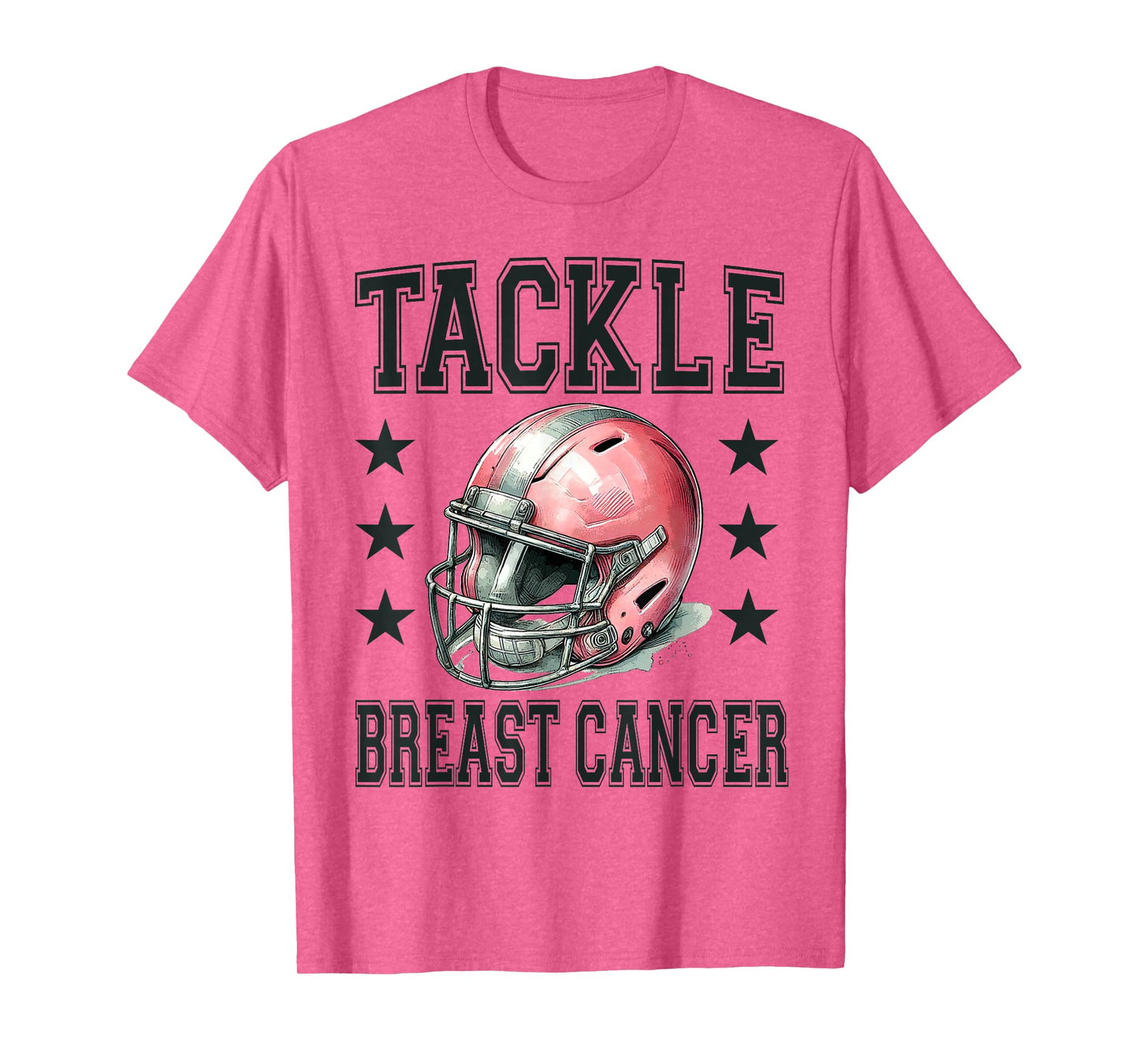 Tackle Breast Cancer Pink Football Helmet Awareness Design T-Shirt