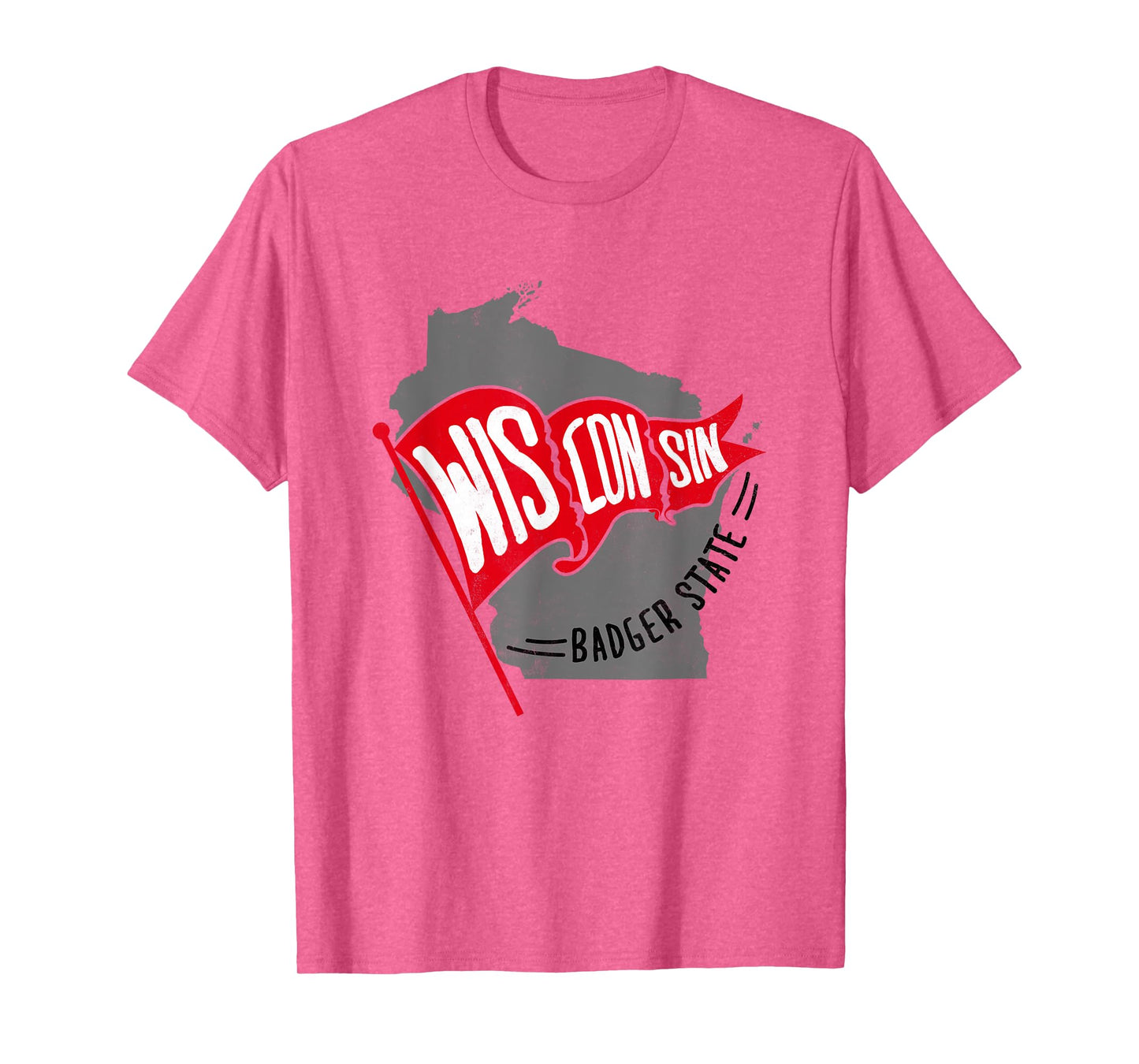 Trendy Wisconsin Badger State Vintage Logo T-Shirt