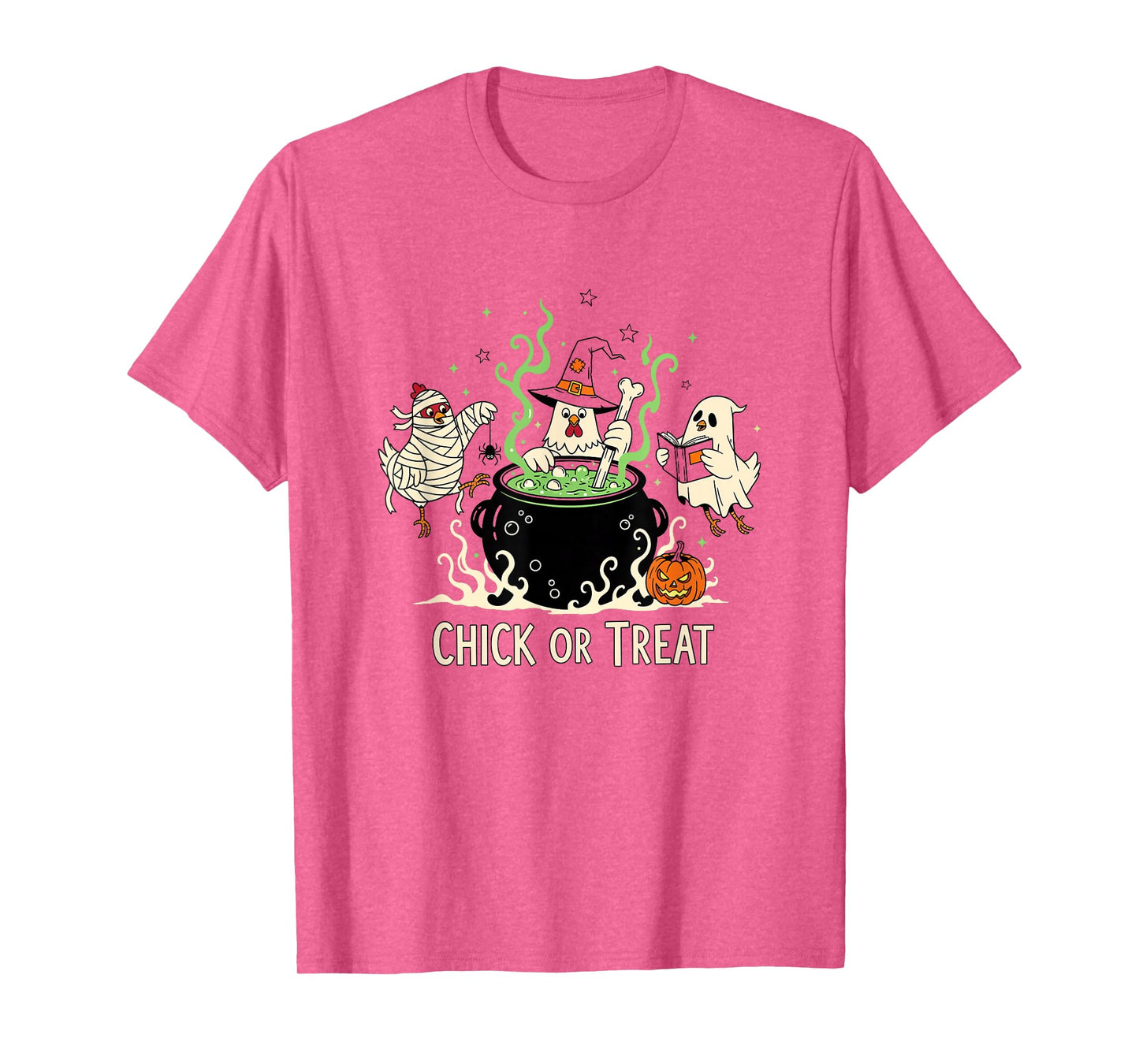 Chick or Treat Funny Chicken Witch Halloween Costume T-Shirt
