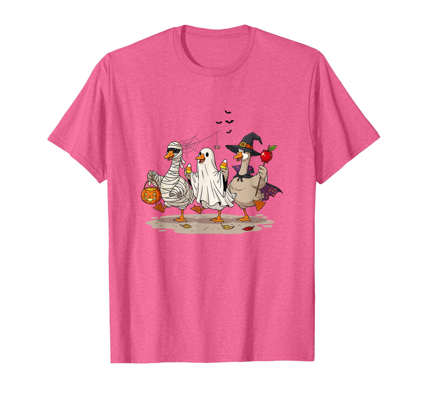 Halloween Witch Goose Retro Ghost Pumpkin Funny Costume T-Shirt
