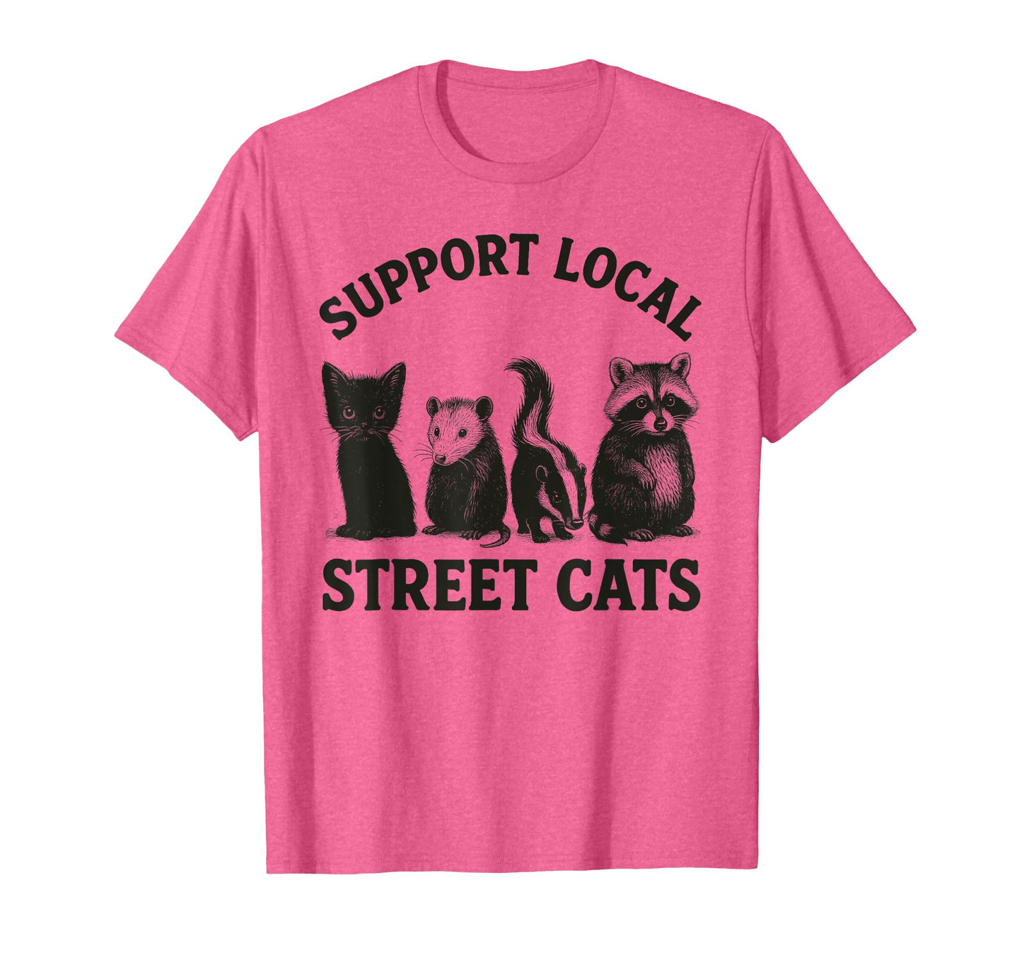 Support Local Street Cats Team Trash Opossum Raccoon Rat T-Shirt