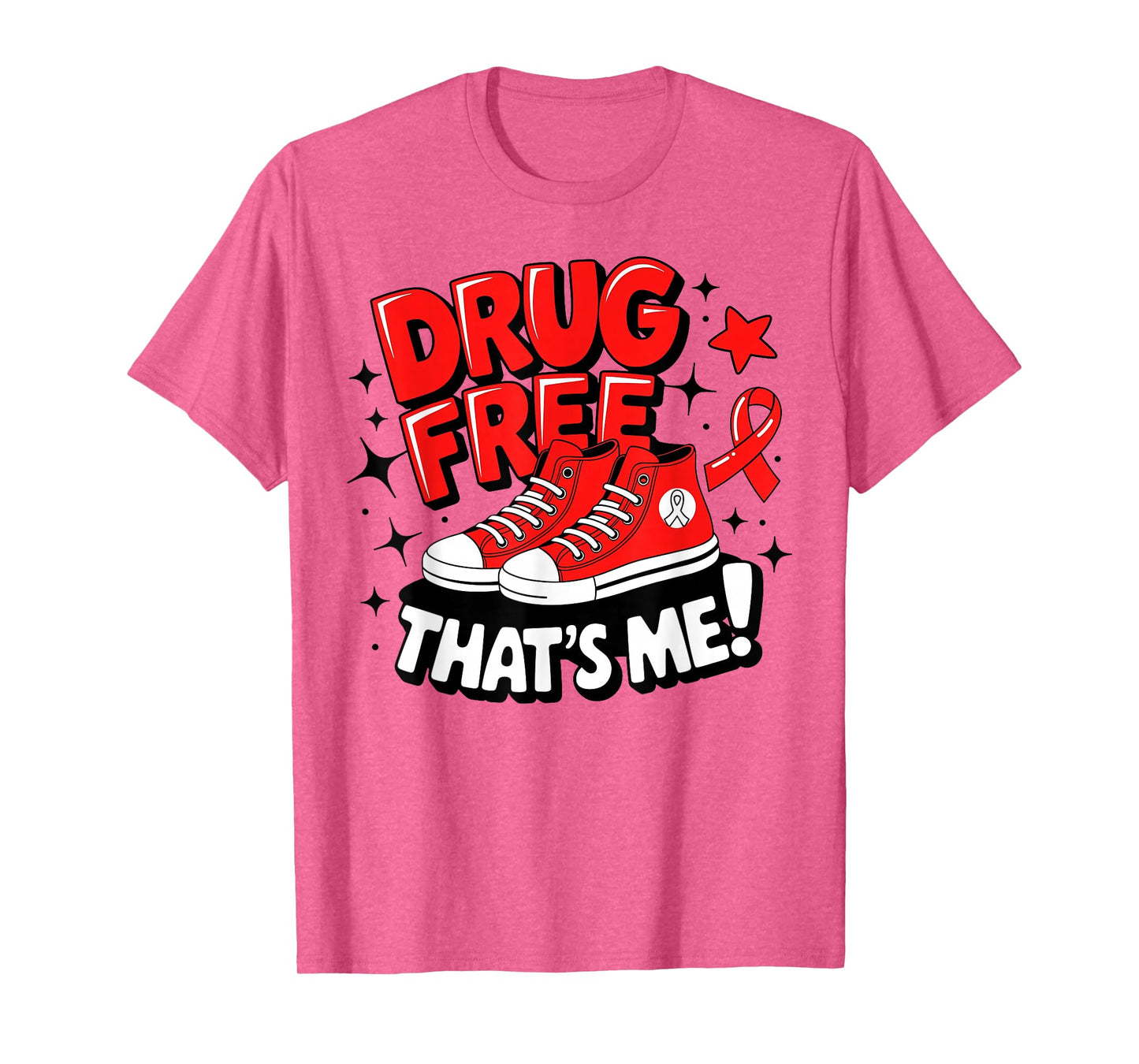 Groovy Dru.g Free Red Ribbon Week That's Me Awareness Chucks T-Shirt