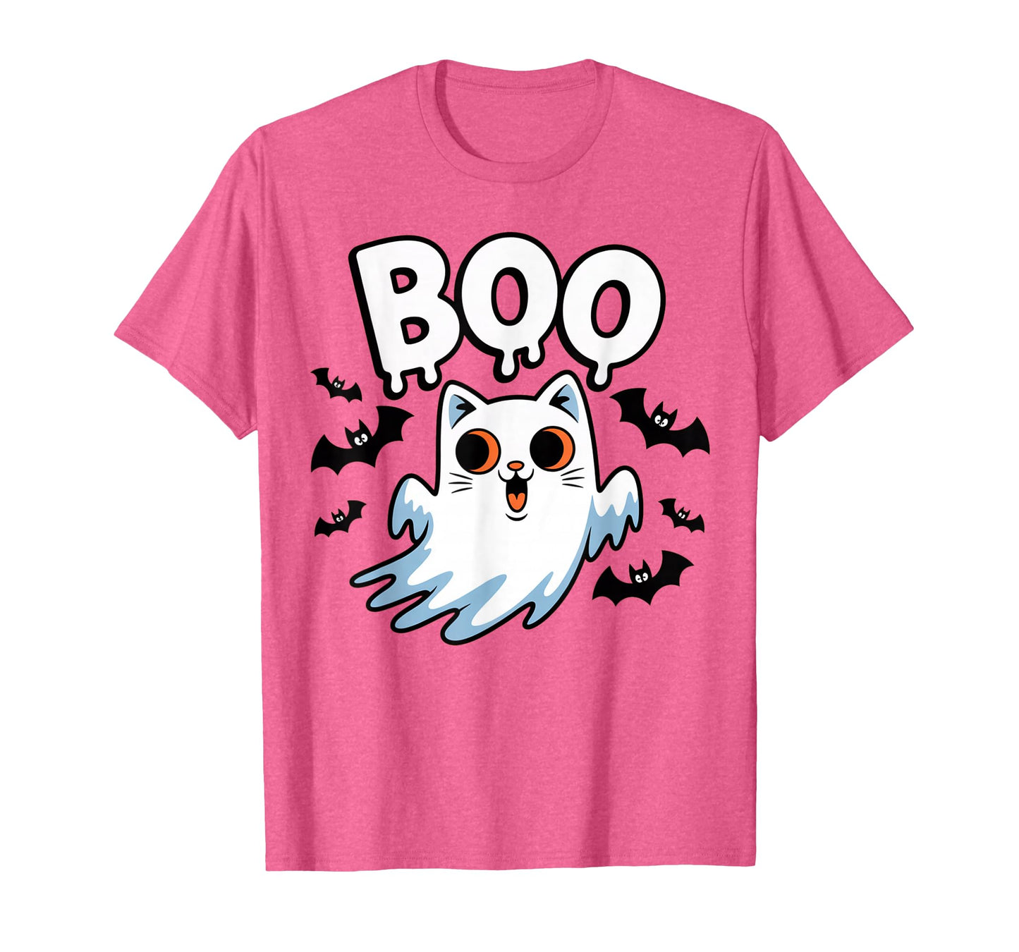 CAT Ghost Boo Cute Kitty Cats Lover Halloween Women Men T-Shirt