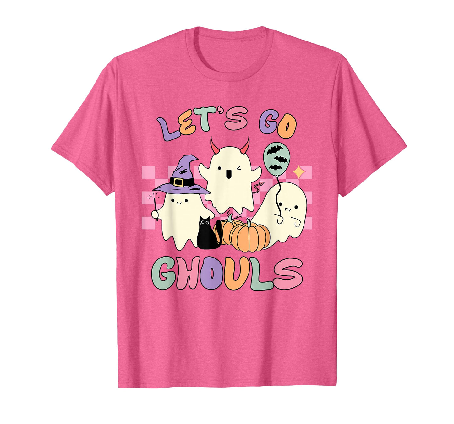 Let's Go Ghouls Halloween Cute Ghosts T-Shirt