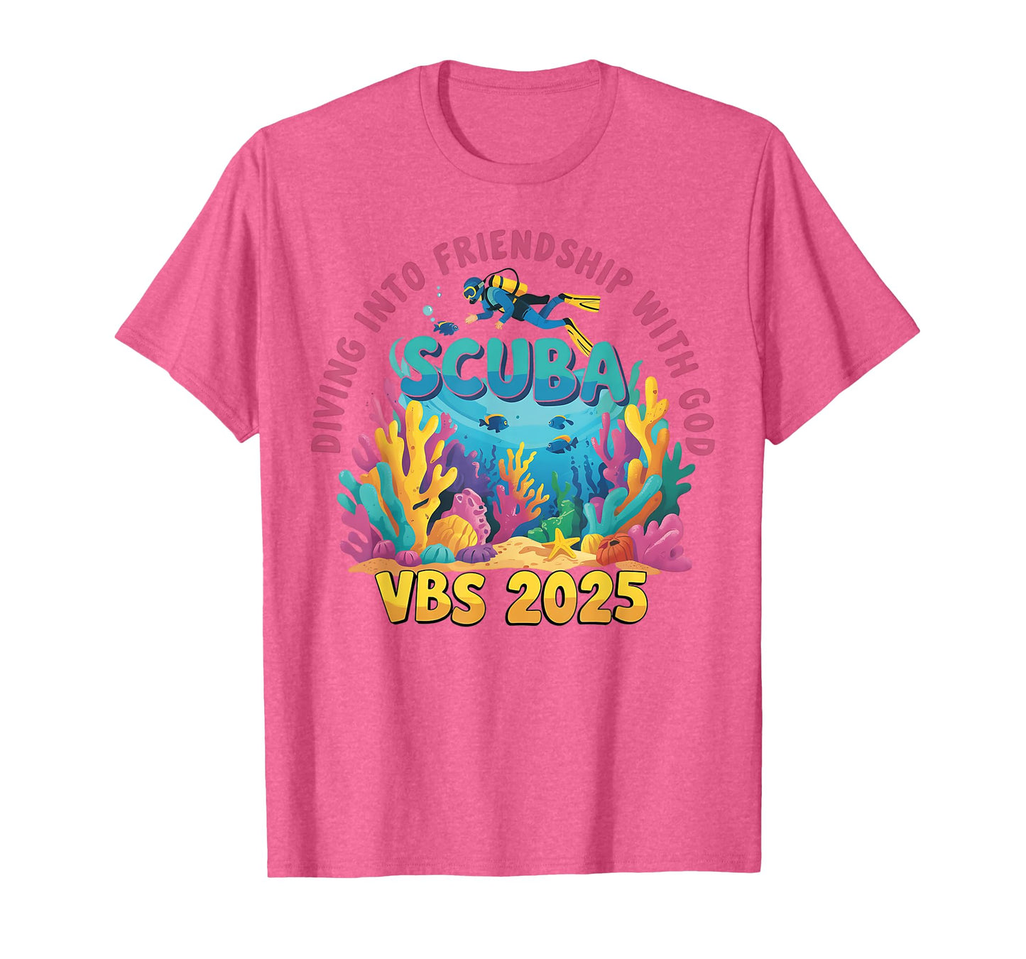 Diving Into Friendship With God Beach Scuba VBS 2025 T-Shirt