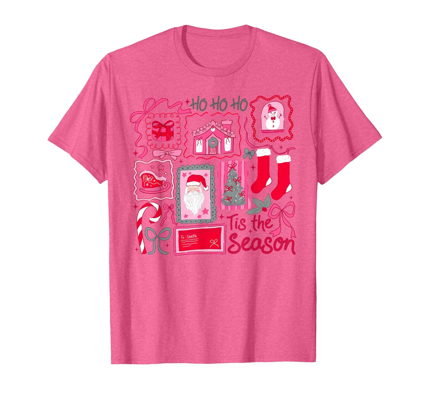 Tis The Season Christmas Santa Postage Stamp Holiday T-Shirt