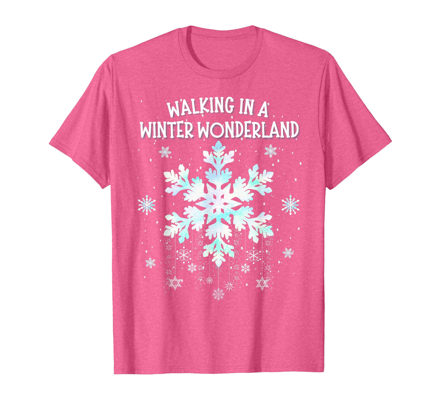 Walking in A Winter Wonderland Tie Dye Snowflake Christmas T-Shirt