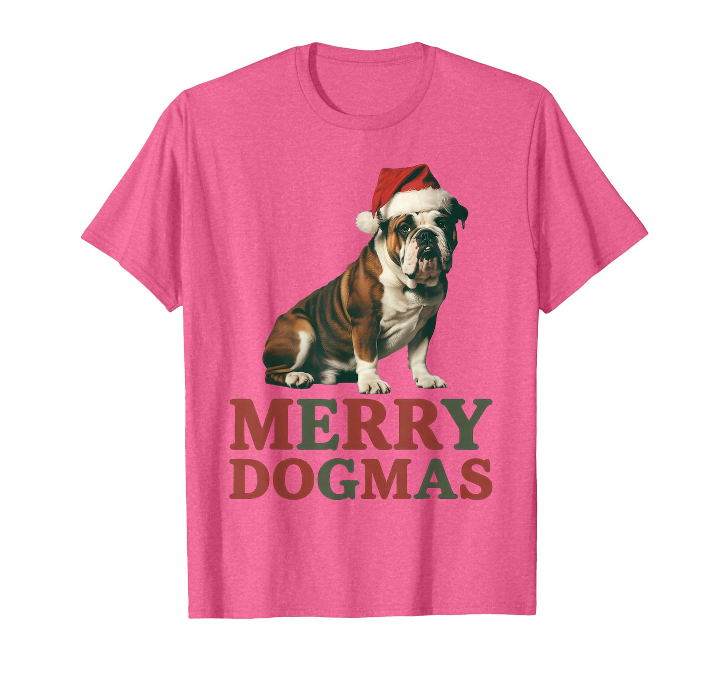 Merry Dogmas Funny Christmas Dog Lover Santa Paws T-Shirt