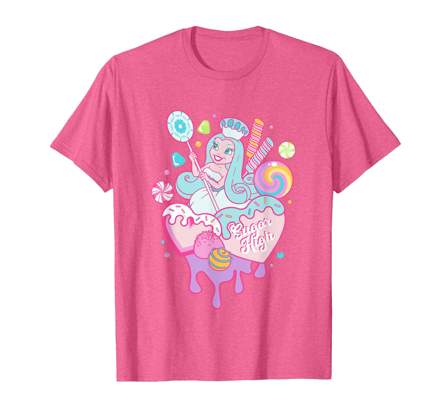 Candy Land Sugar High Cute Frostine Colorful Big Chest Logo T-Shirt