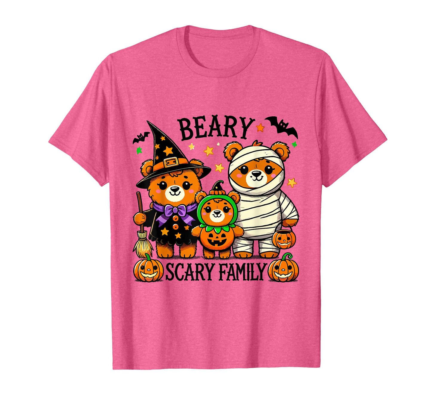 Halloween Teddy Bear Family Cute Witch Pumpkin Mummy Bear T-Shirt