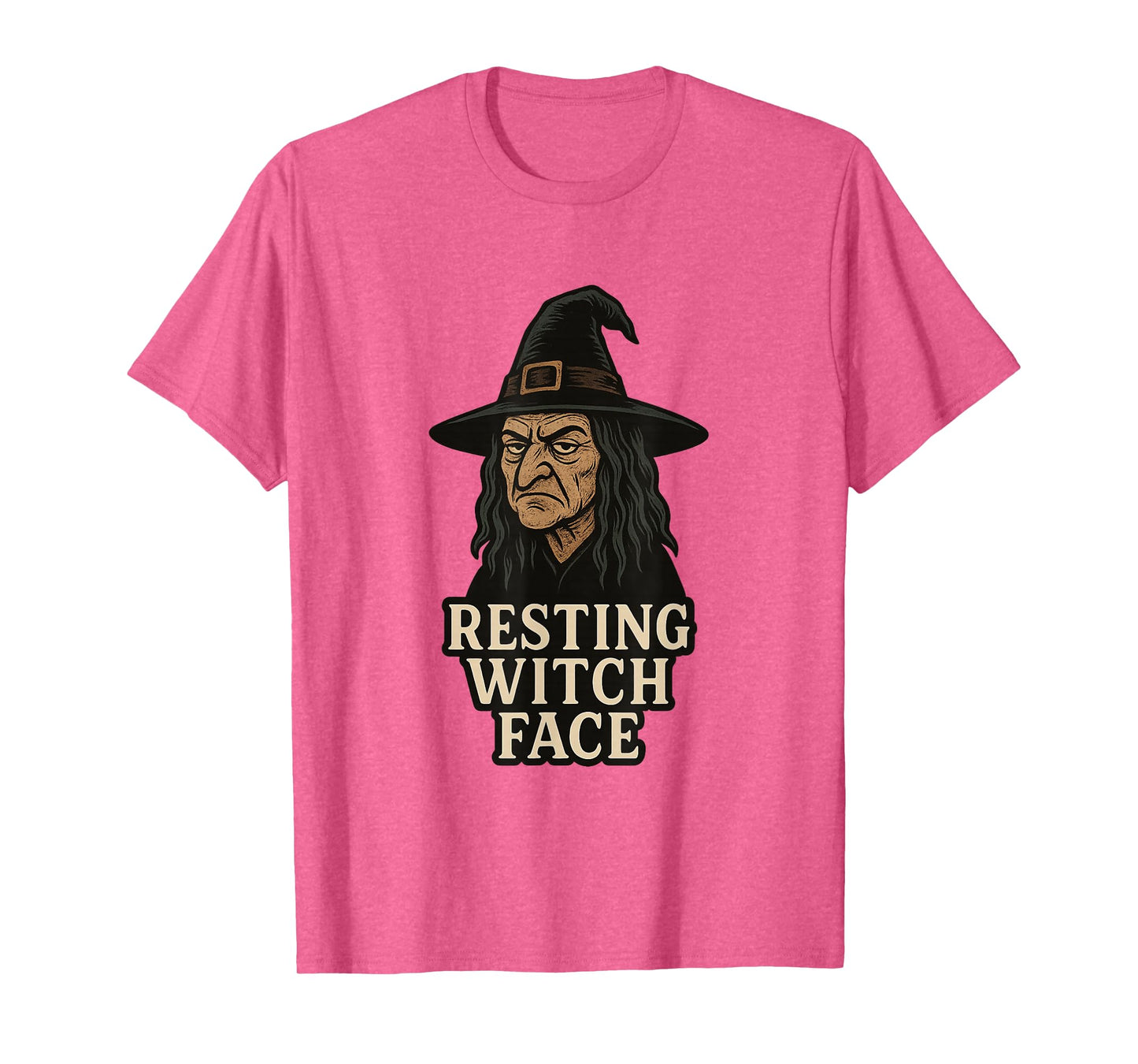 Funny Resting Witch Face Vintage Witchy Humor Halloween T-Shirt