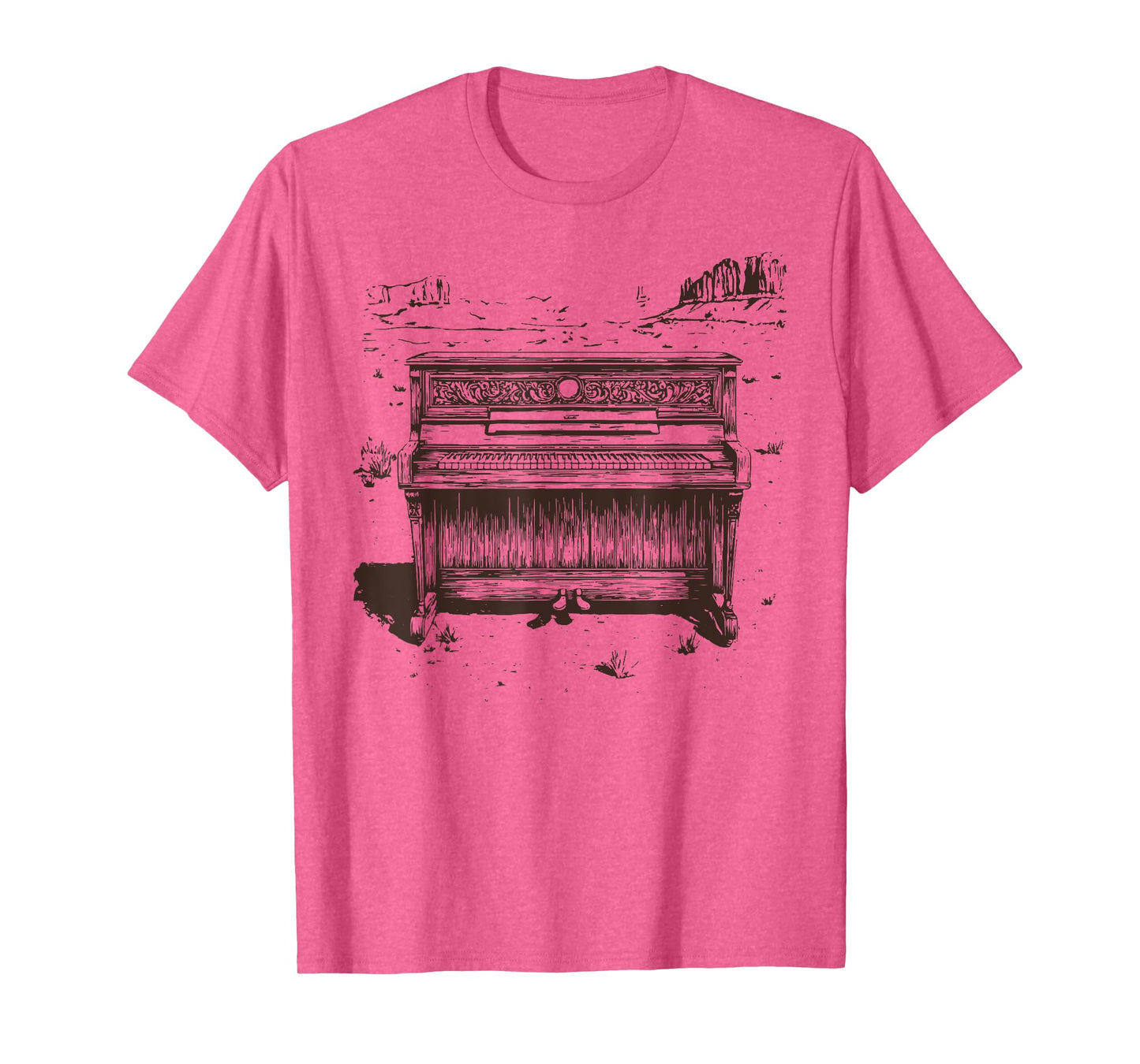 Vintage Western Piano Player Tshirt - Piano Shirt - Piano T-Shirt