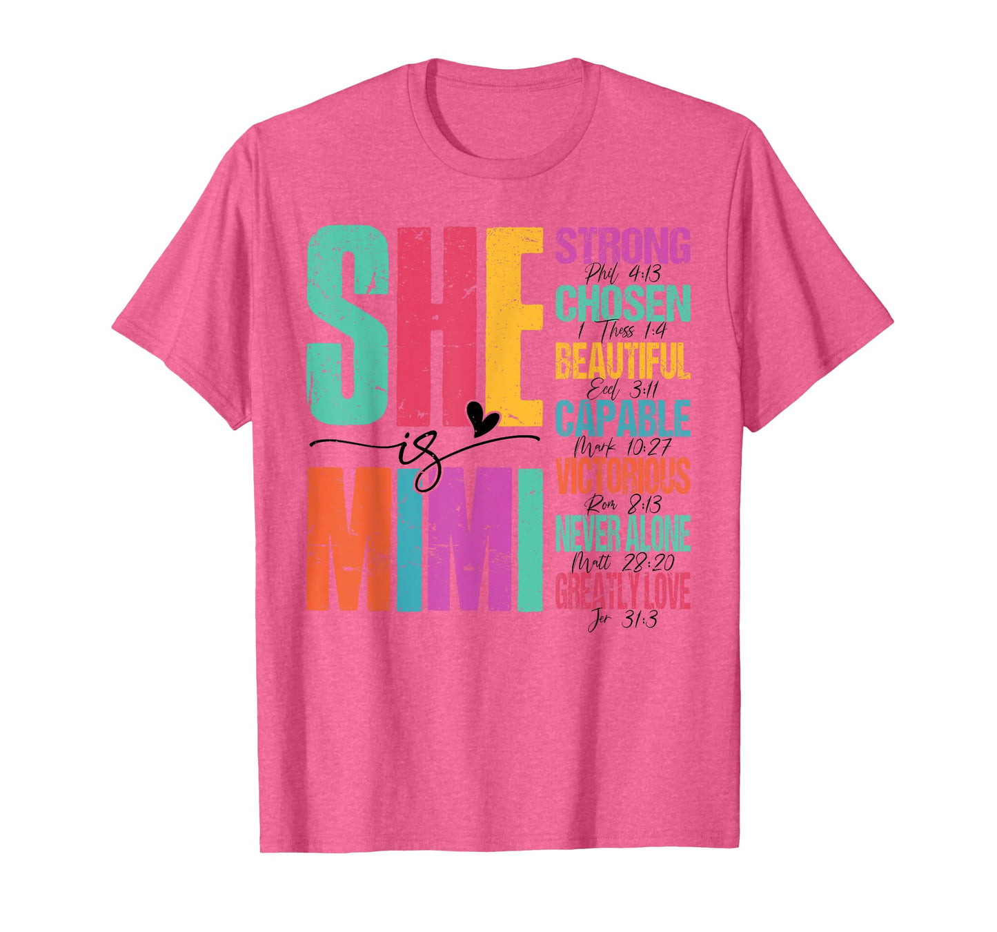 Retro She Is Mimi Christian Happy Mothers Day Women T-Shirt