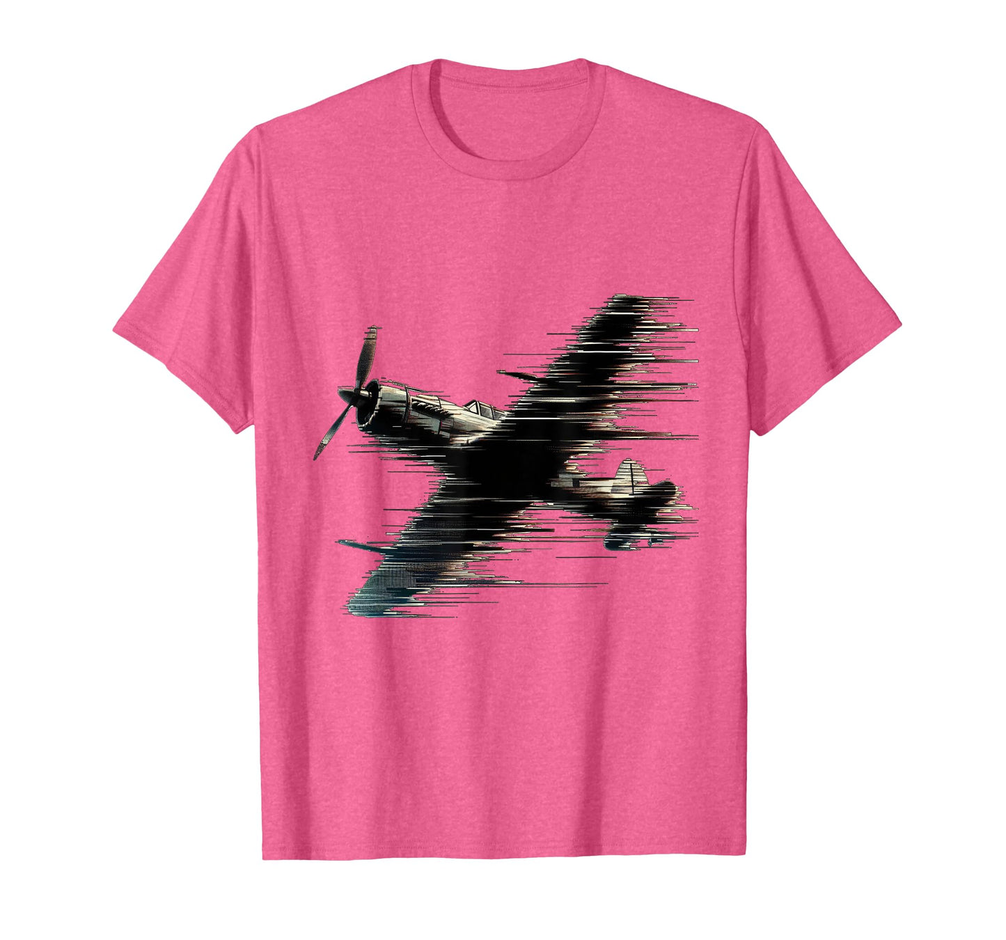 WW2 Airplane Noisy Jitter Vintage Aviation T-Shirt