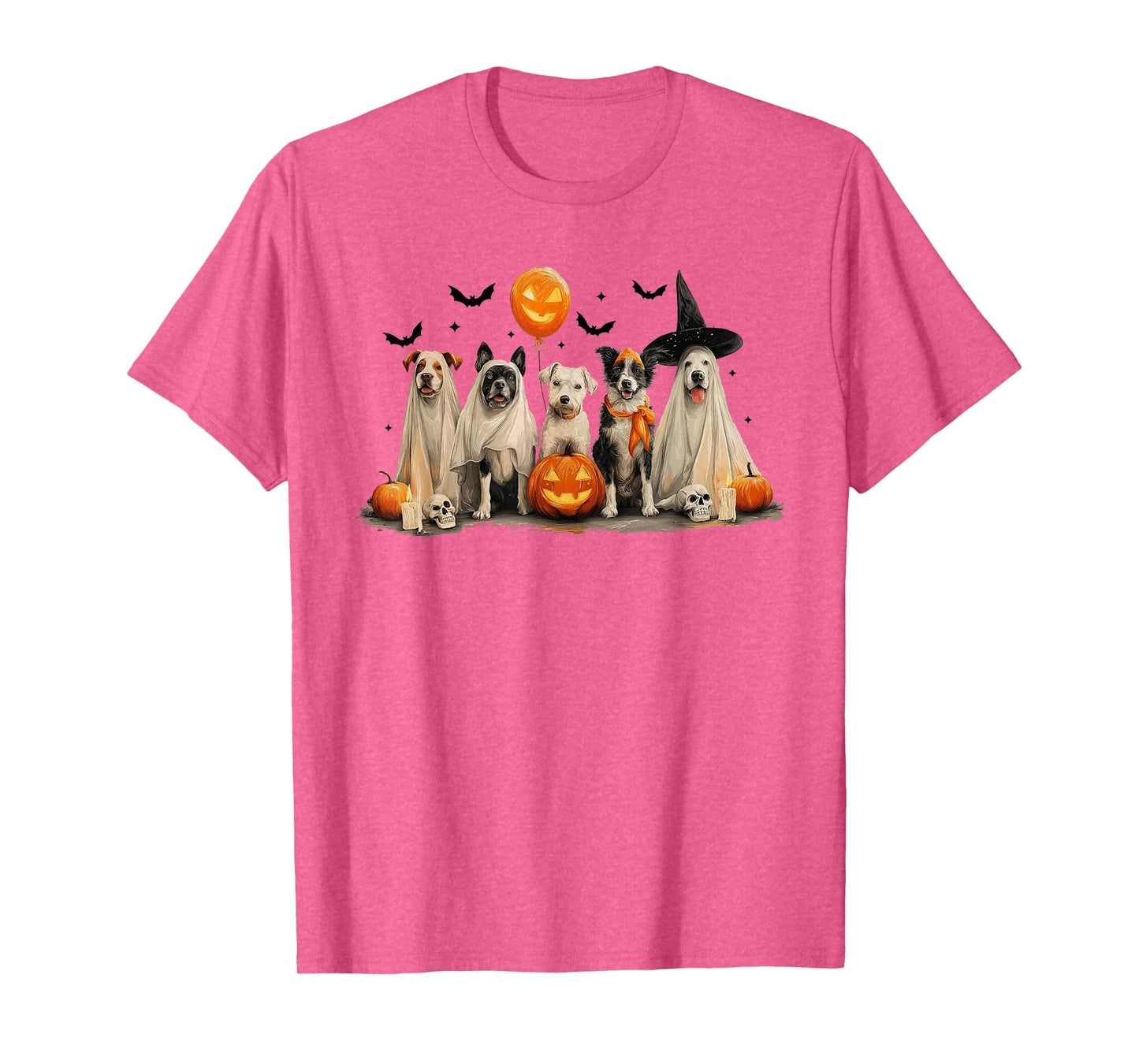 Halloween Spooky Dogs Ghost Jack-o'-Lantern T-Shirt