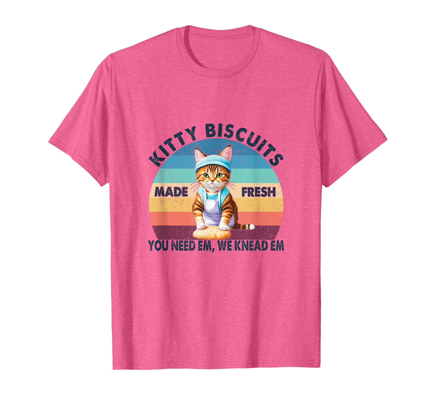 Kitty Biscuits University Baking Cat Making Biscuits Vintage Men Women T-Shirt