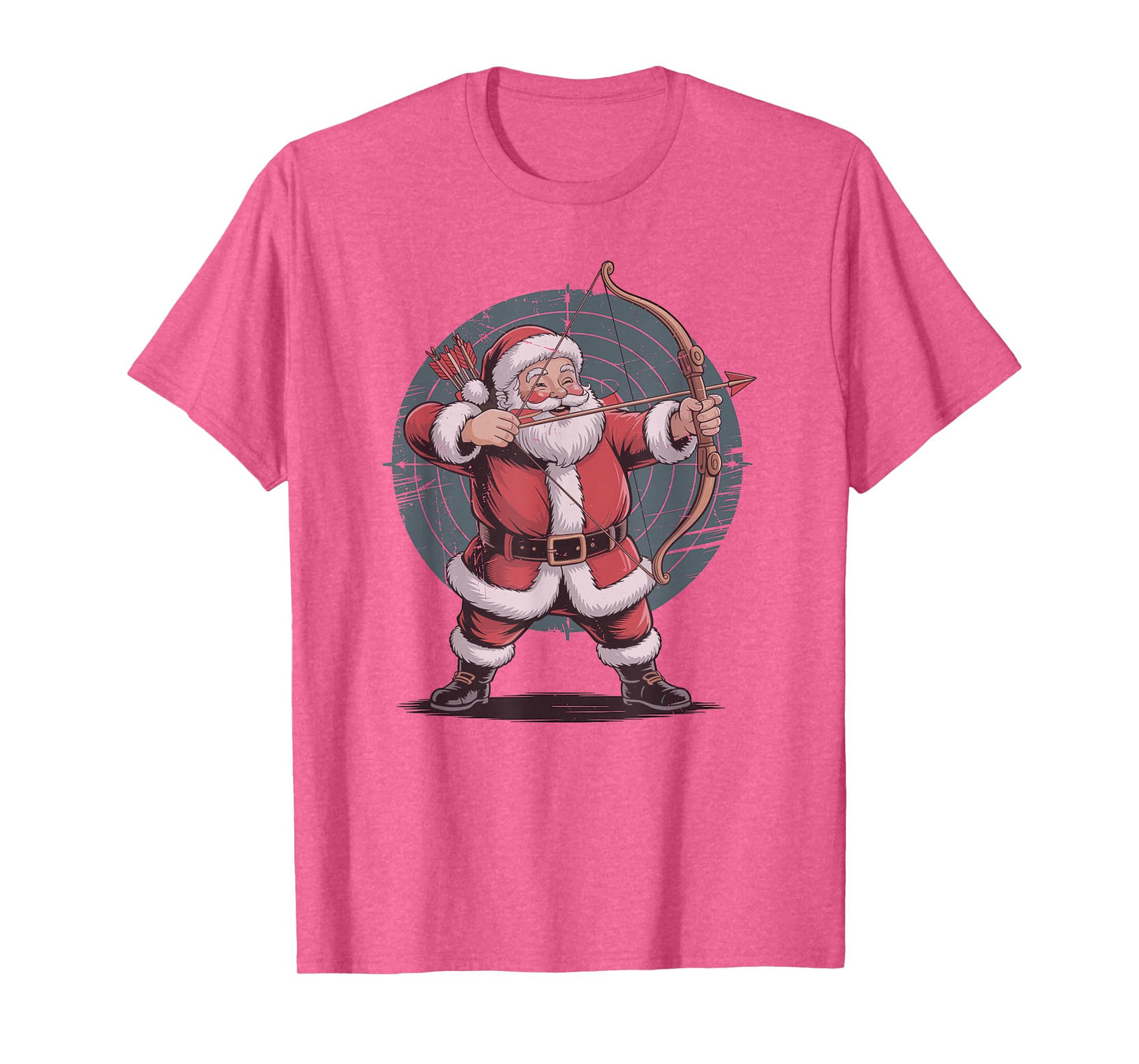 Vintage Santa Playing Archery Retro Christmas Holiday Sports T-Shirt