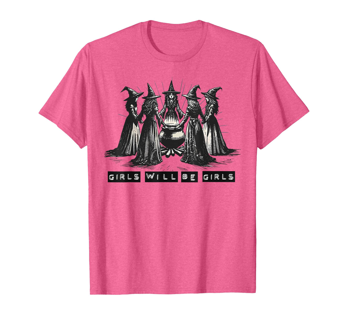 Halloween Spooky Witch Girl Will Be Girls Feminist Women T-Shirt