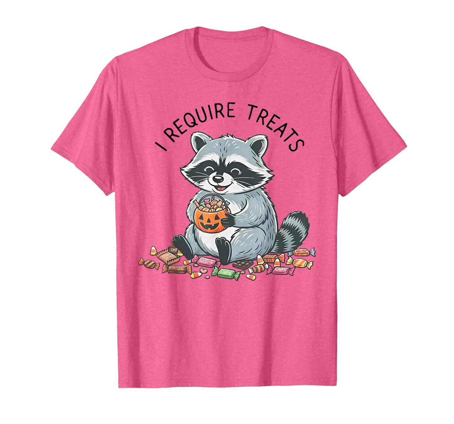 I Require Treats - Raccoon Halloween T-Shirt