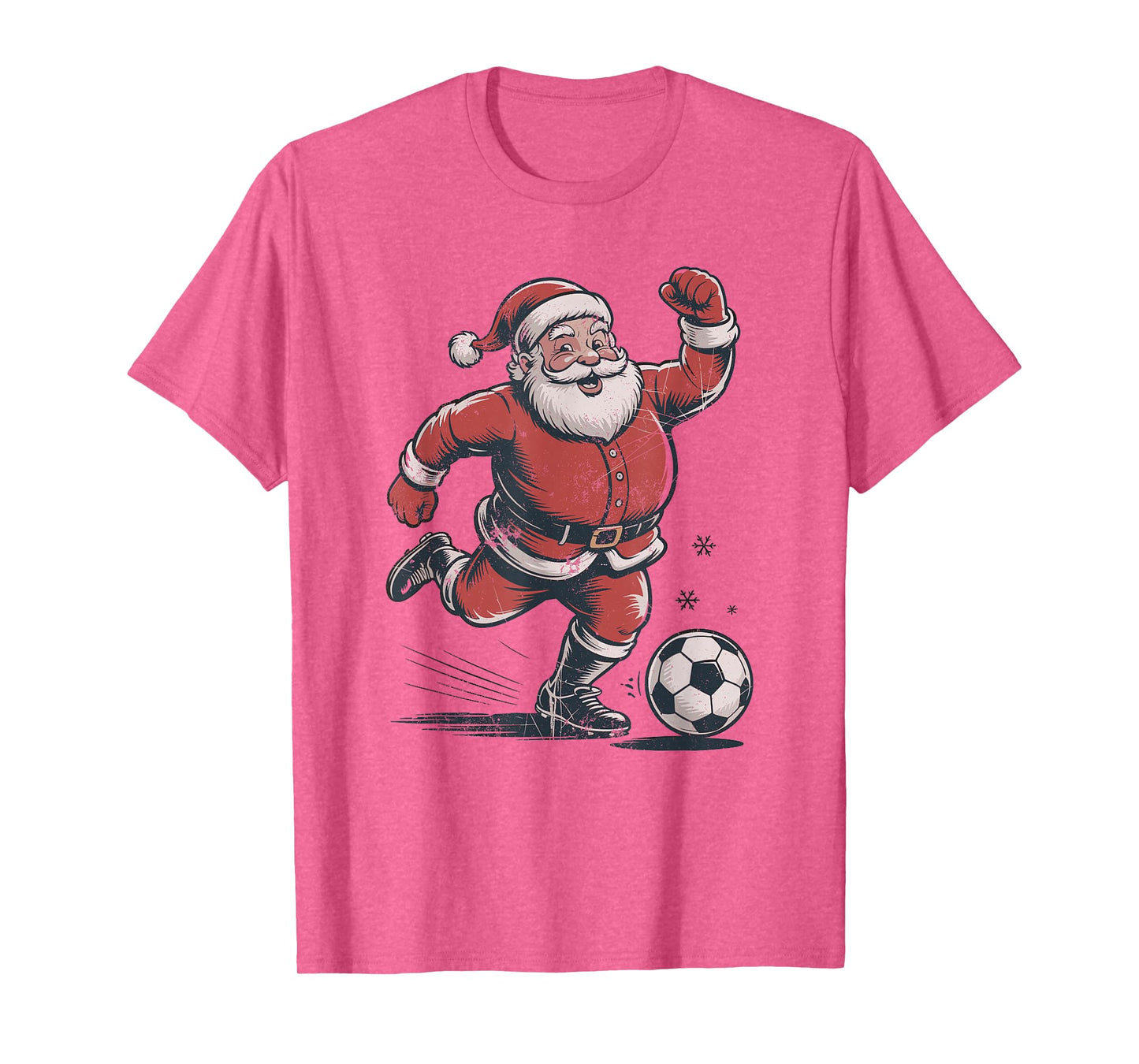 Retro Santa Playing Soccer Vintage 90s Christmas Holiday T-Shirt