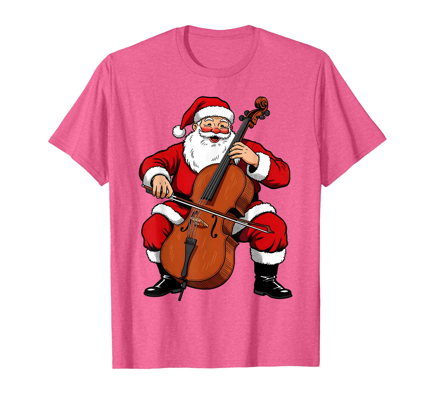 Christmas Cello Player Cute Santa Xmas Boys Cellist Men Kids T-Shirt