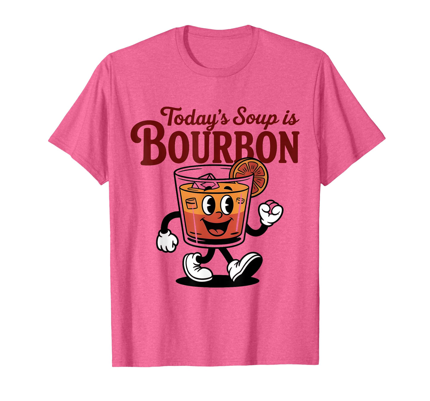 Today's Soup is Bourbon - Funny Lover Bourbon Glass Vintage T-Shirt
