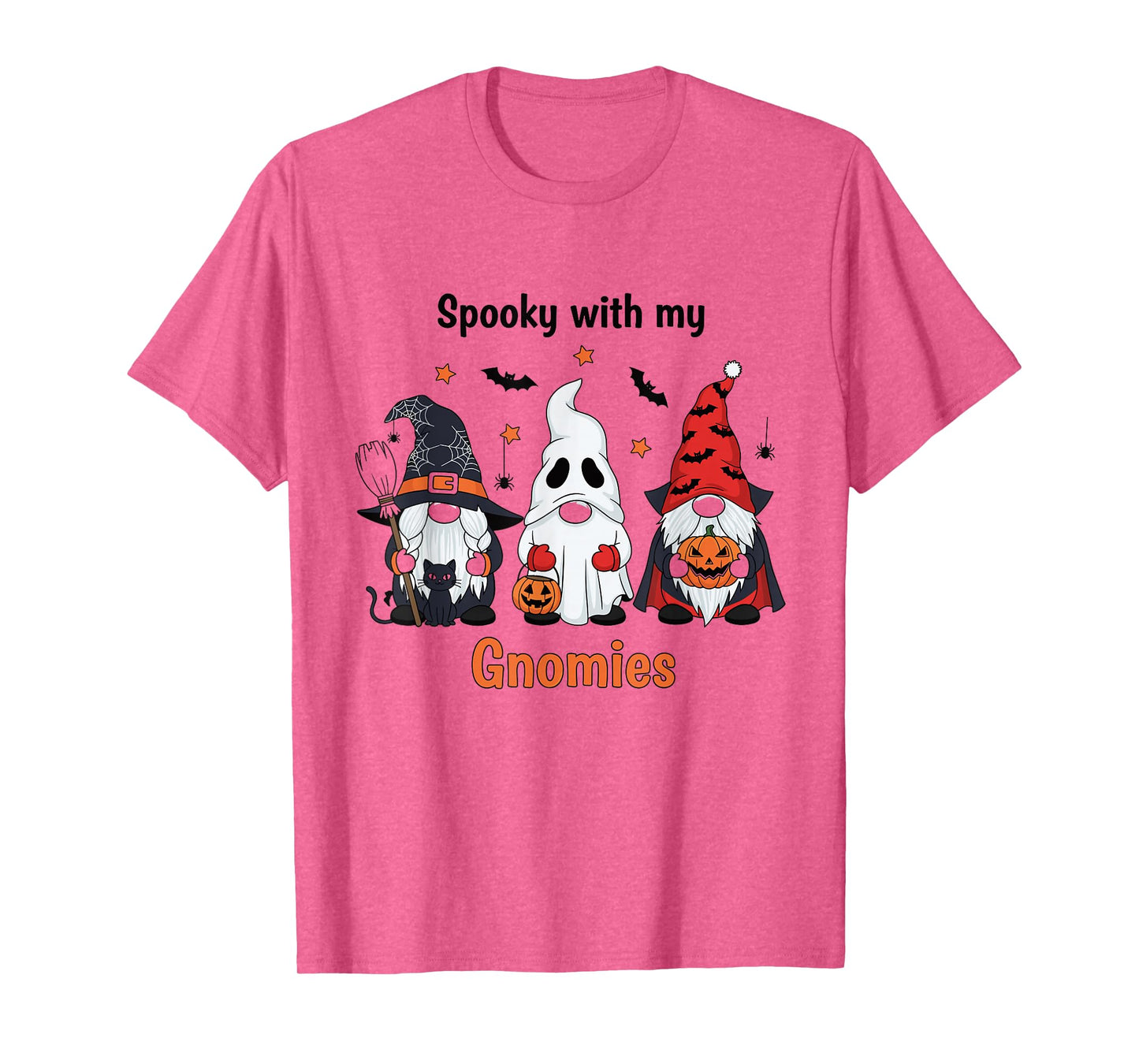 Spooky Halloween Gnome Design for Pumpkin and Bat Fans T-Shirt