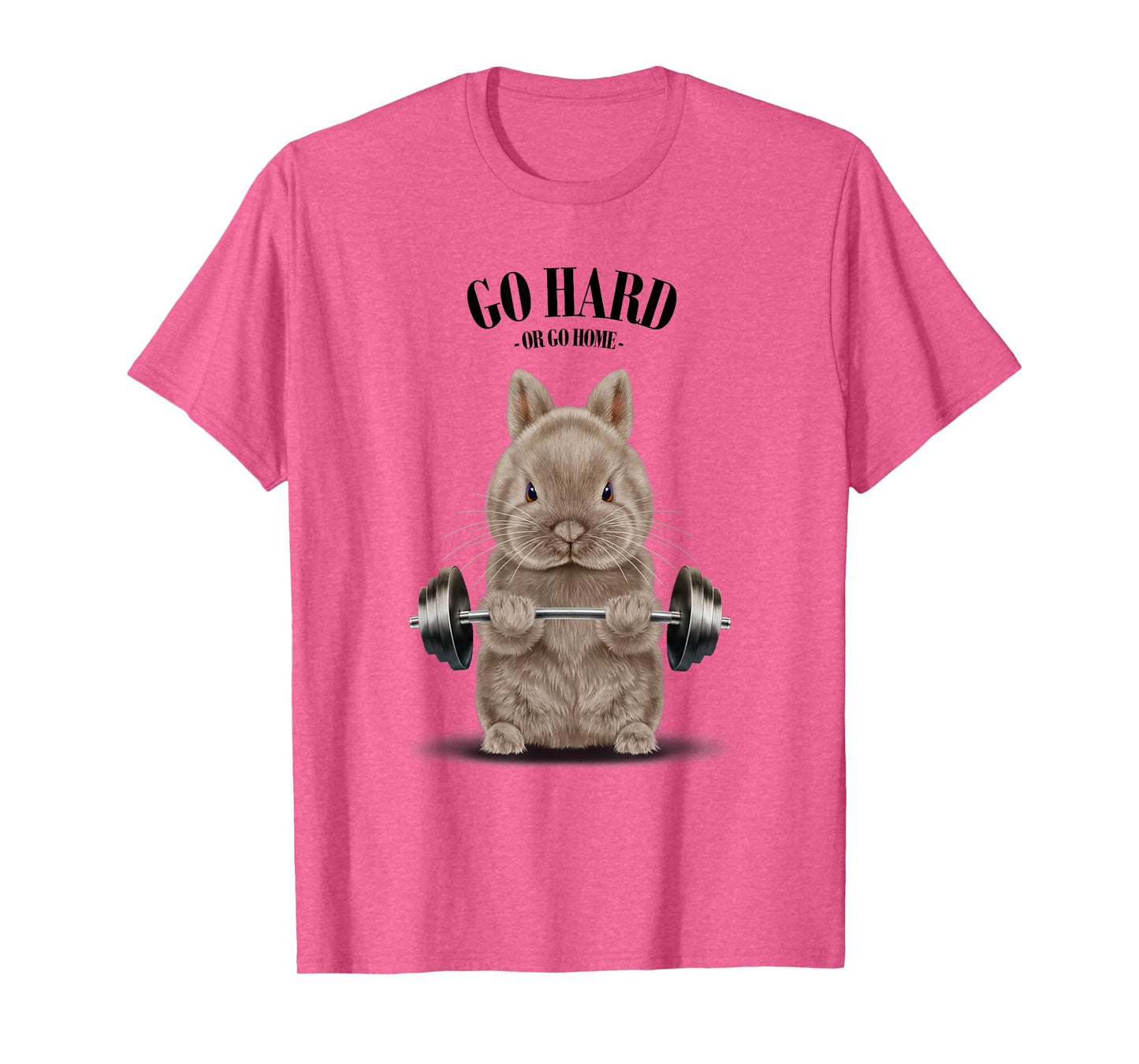 Beige Dwarf Rabbit Muscle Training Weightlifting Fitness T-Shirt