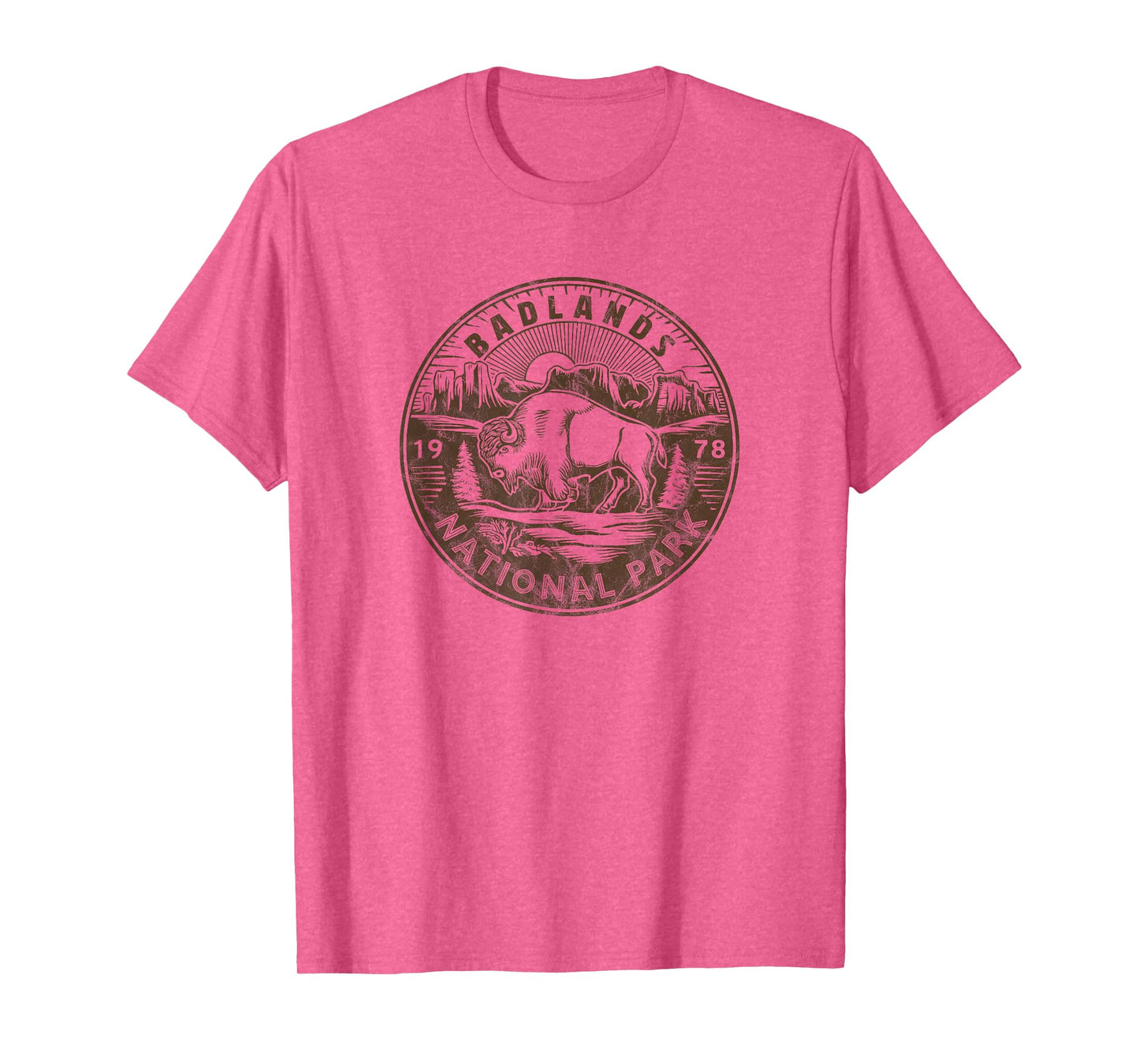 Badlands National Park Vintage Hiking Camping Vintage T-Shirt