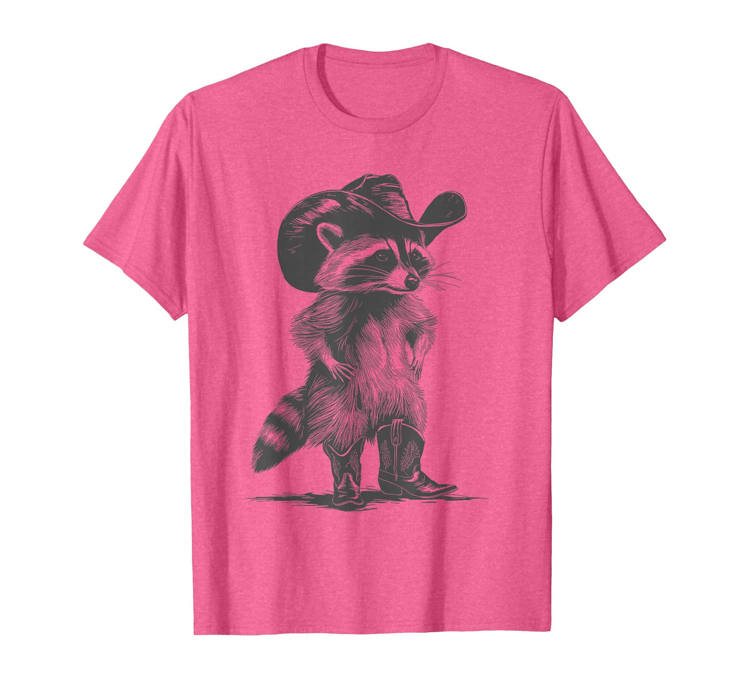 Vintage Raccoon Cowboy Cowgirl Trash Panda Western Country T-Shirt